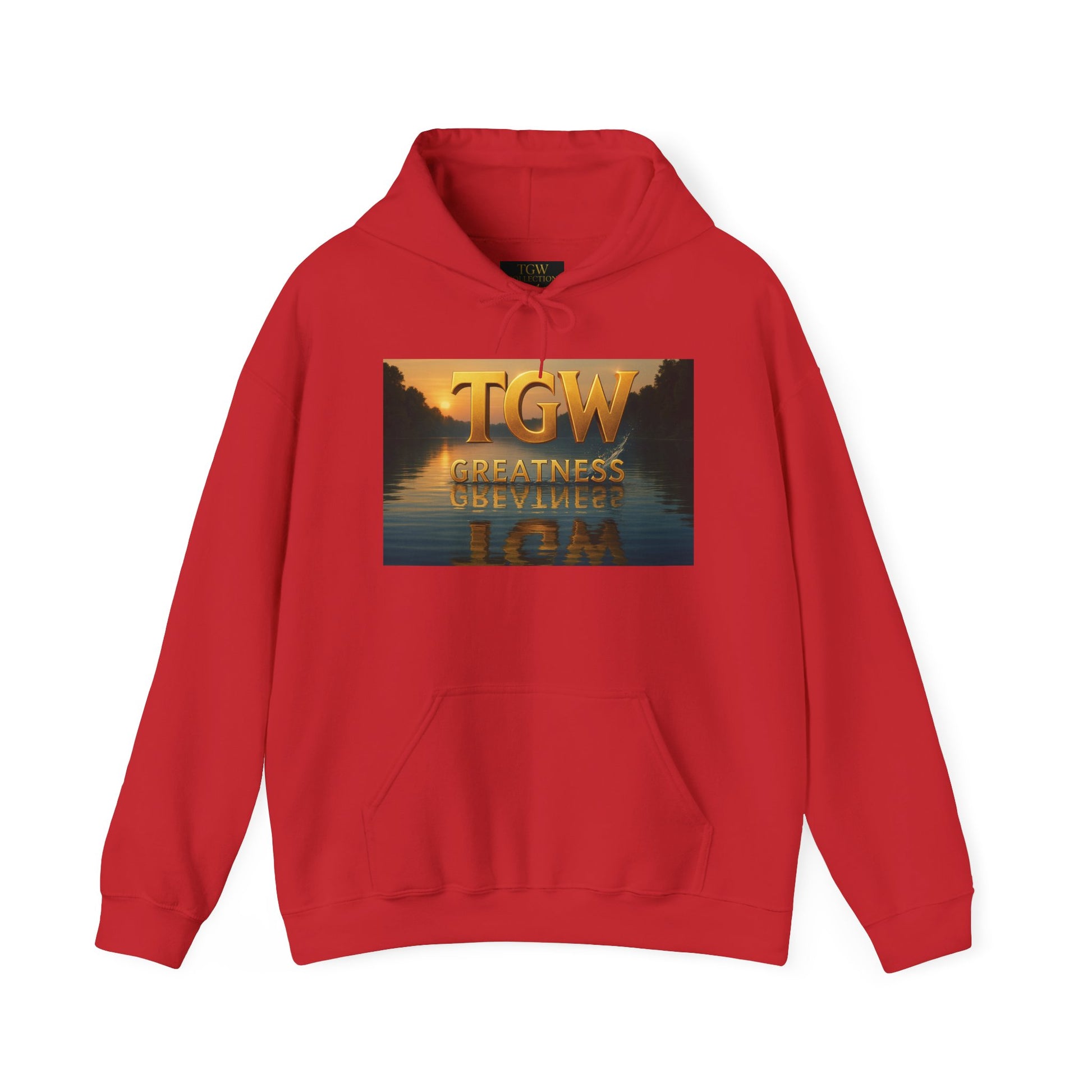 Inspirational Hooded Sweatshirt - TGW Greatness Over Everything - Cozy Gift for Motivational Souls, Layering, Casual Wear