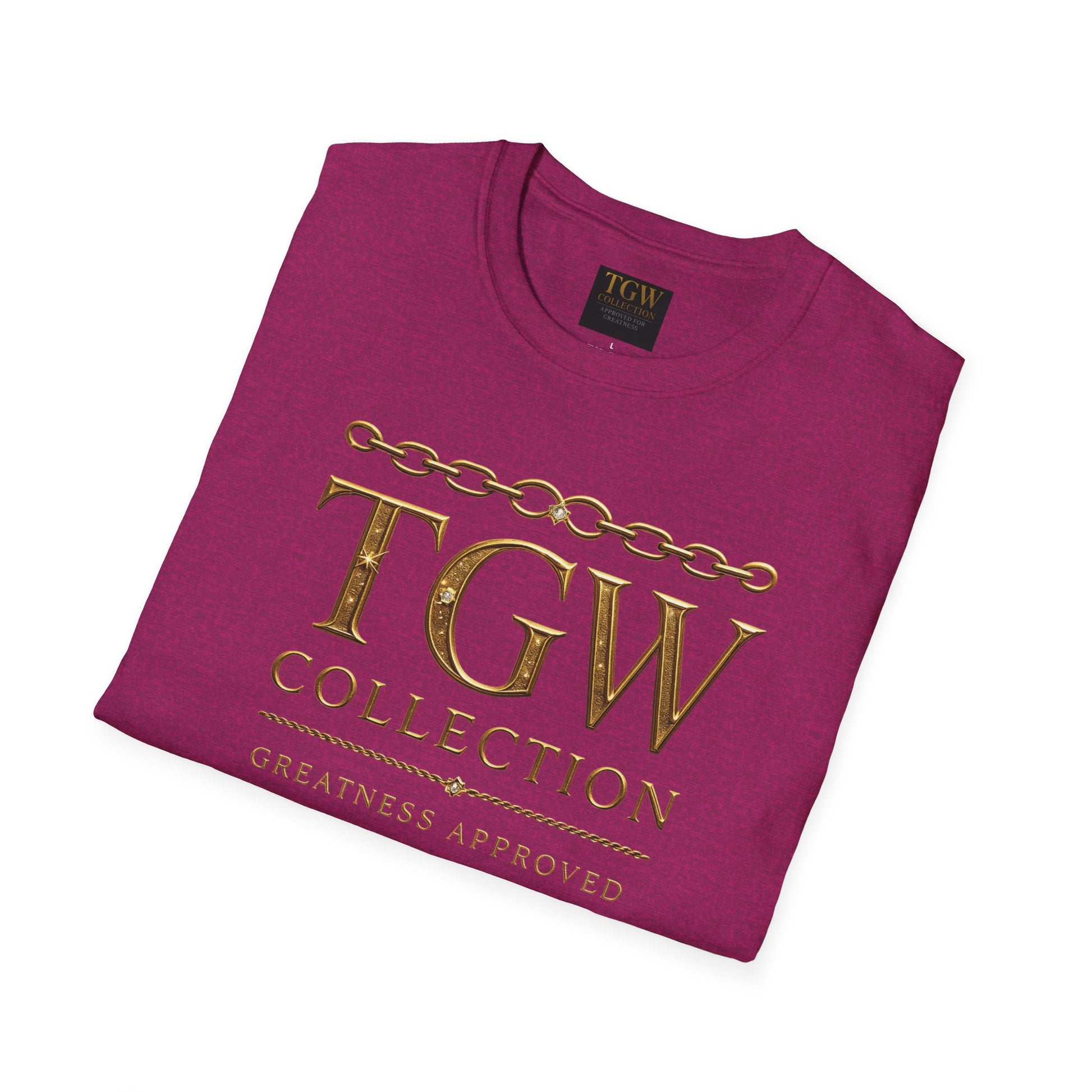 Gold Chain Text T-Shirt, Stylish Tee, Casual Wear, Motivational Shirt