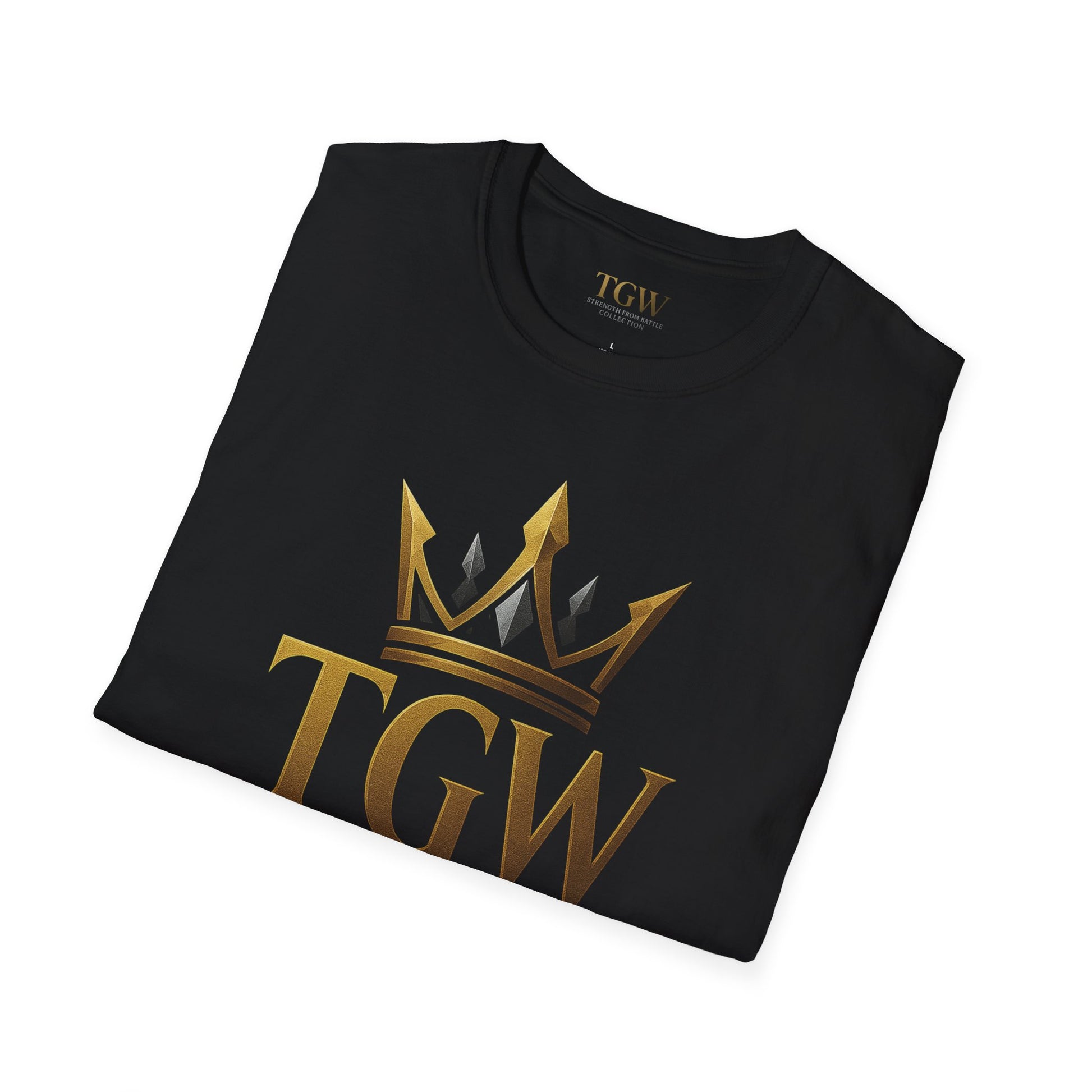 Men Gladiator T-shirt | Motivational Tee, Fitness Shirt, Gift for Him, Empowerment Apparel, Gold Crown Design