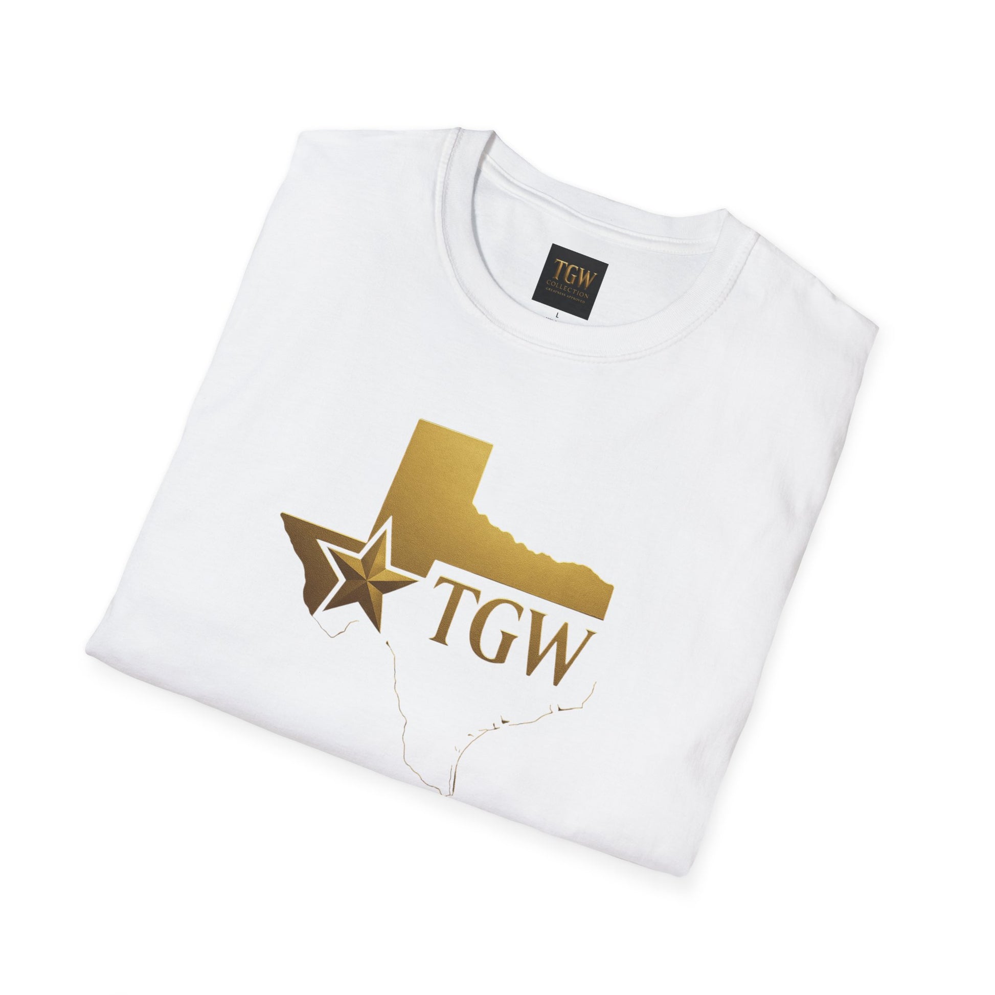 Texas Gold Star TGW T-Shirt — State Outline & Star Logo