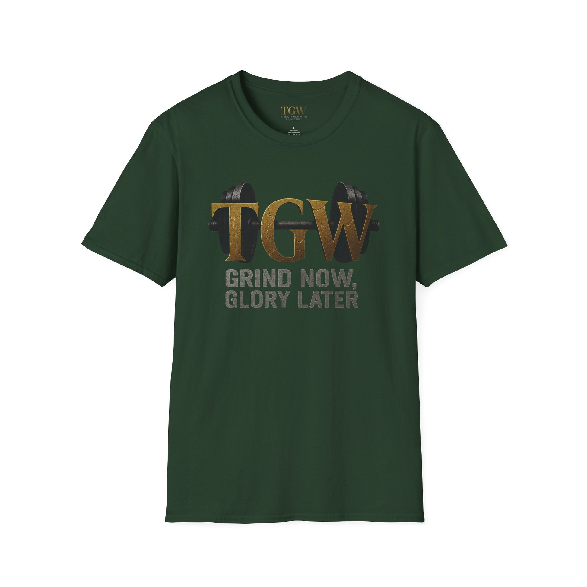 Gym Motivation T-Shirt | "Grind Now, Glory Later" | Fitness Tee, Workout Shirt, Athletic Apparel, Gift for Gym Lovers