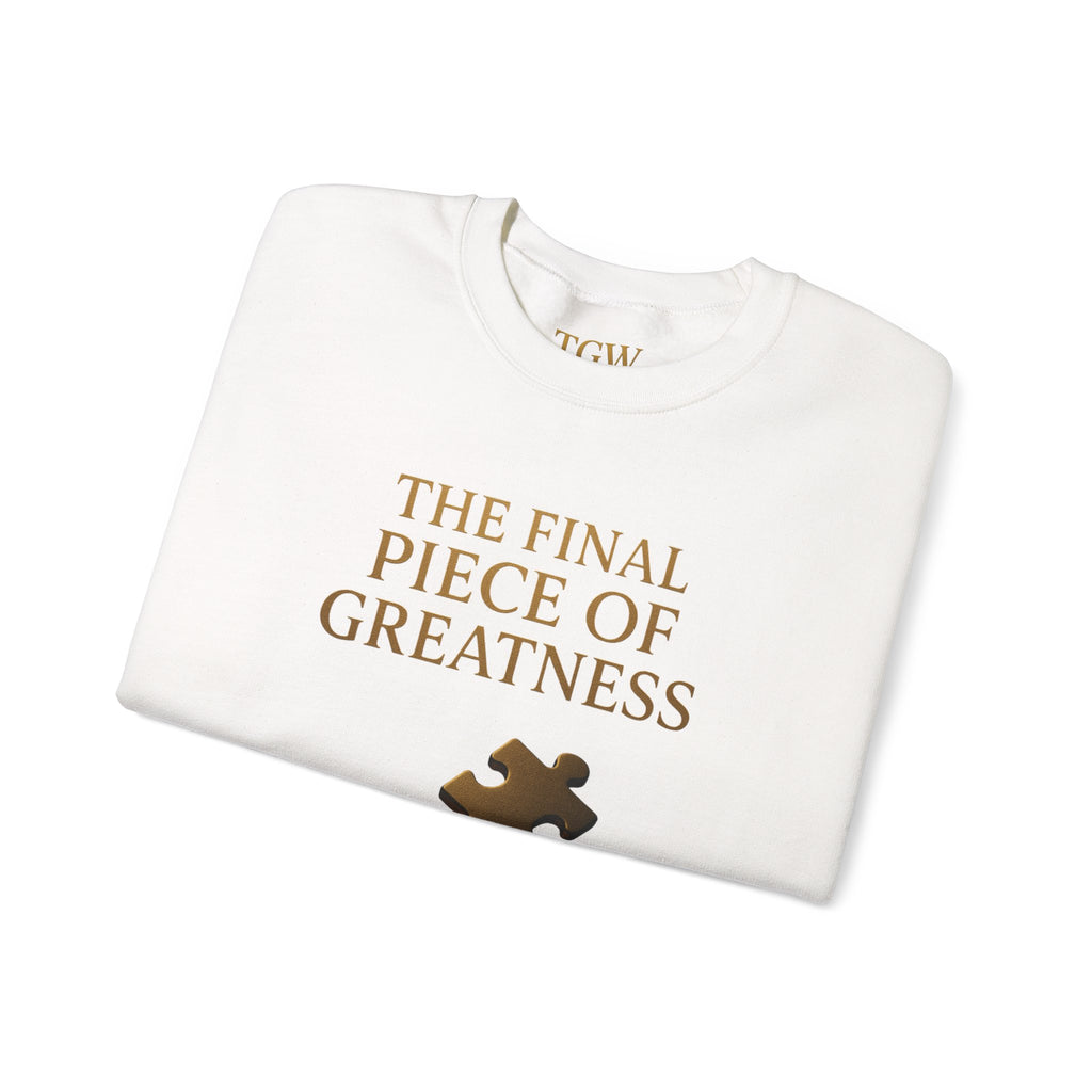 Puzzle Piece Inspirational Sweatshirt, Motivational Crewneck, Gift for Dreamers, Casual Wear, Perfect for Celebrations