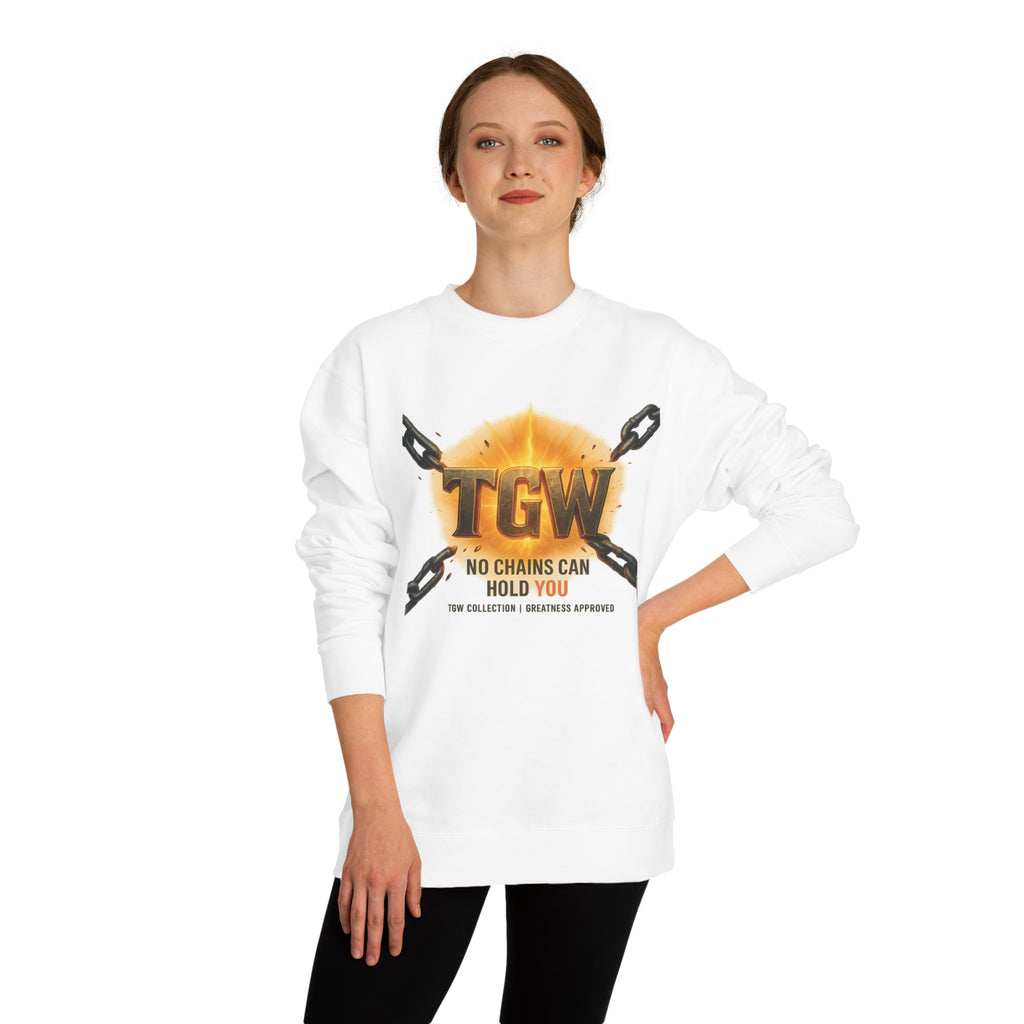 Empowering Crewneck Sweatshirt - "No Chains Can Hold You"