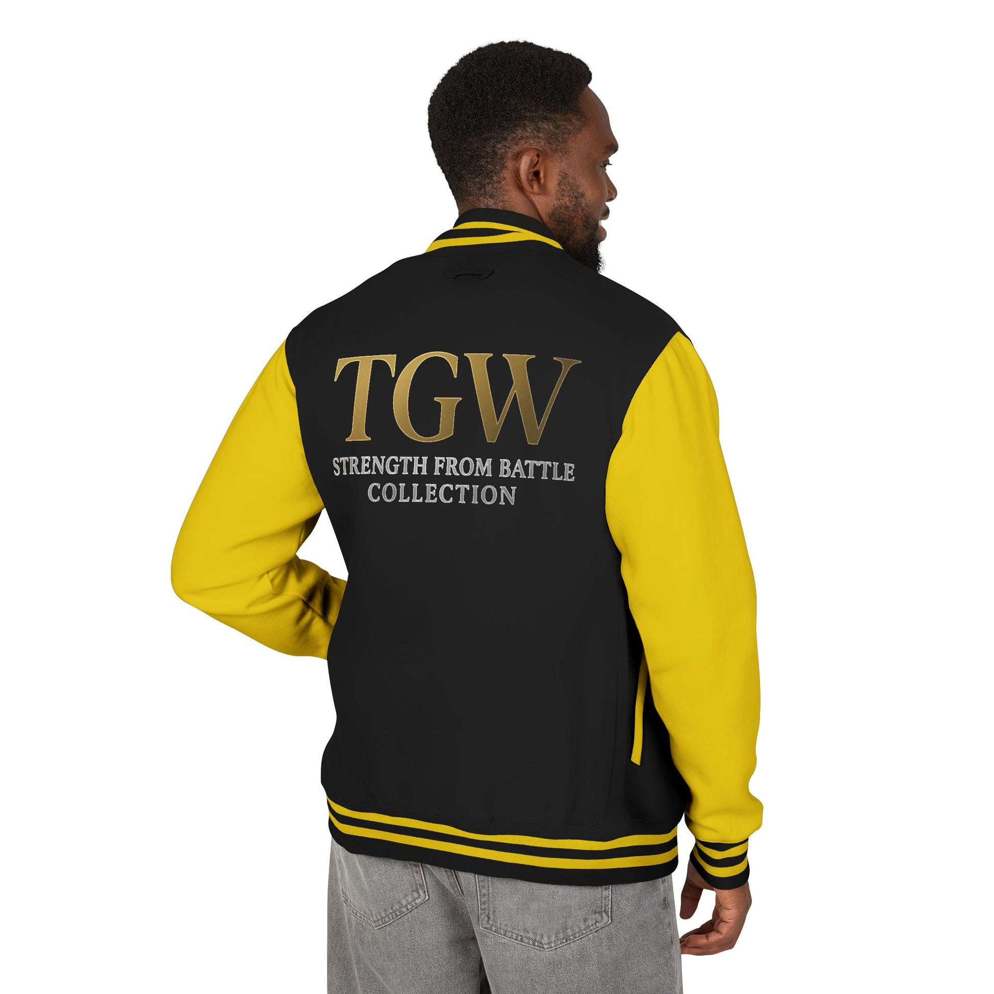Men Heavyweight Letterman Jacket - Vintage Style Varsity Jacket for Everyday Wear, Sports Events, Graduation, Casual Outings, Team Spirit