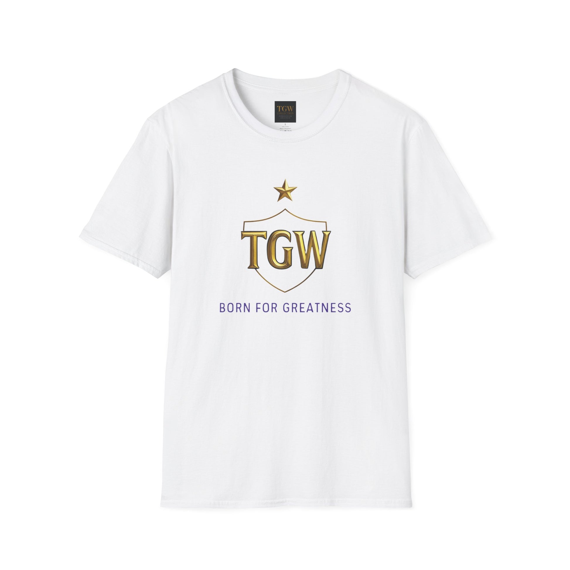 Softstyle T-Shirt - TGW 'Born for Greatness' Tee, Motivational Gift, Casual Wear, Inspirational Apparel, Achievement