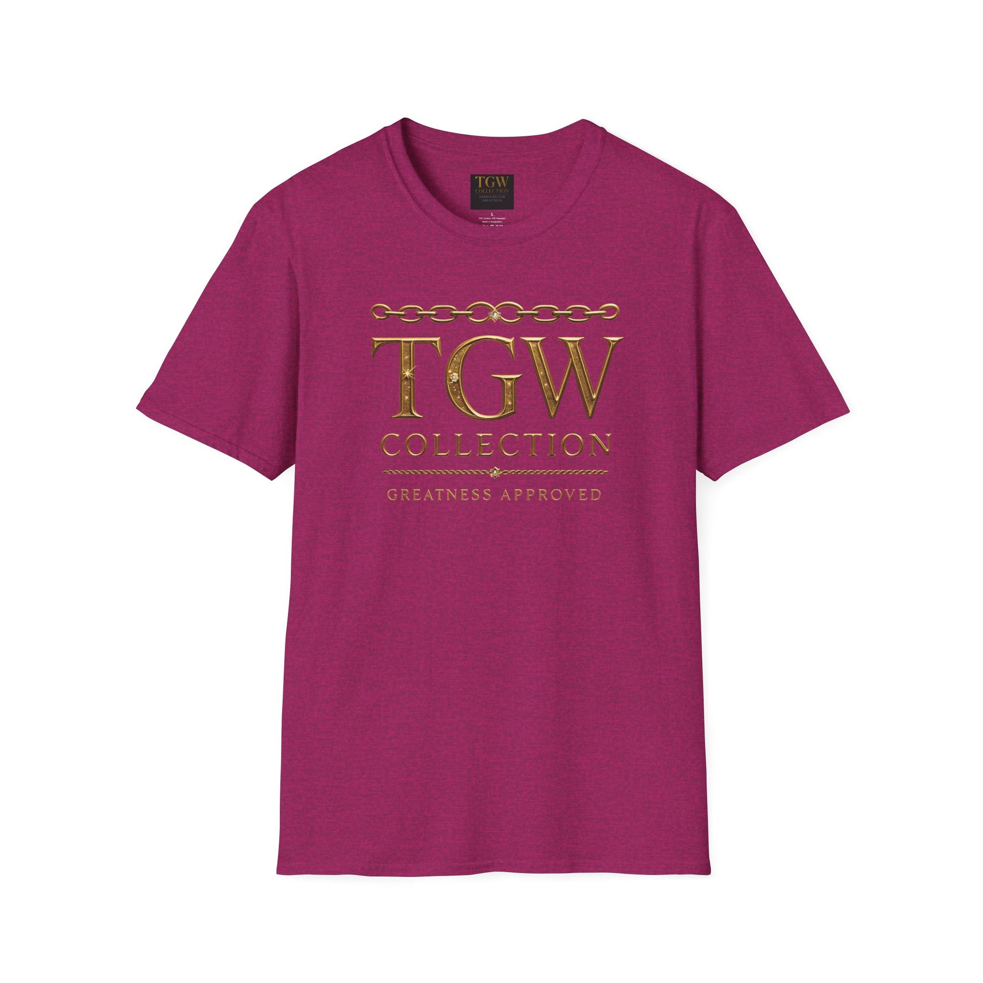 Gold Chain Text T-Shirt, Stylish Tee, Casual Wear, Motivational Shirt