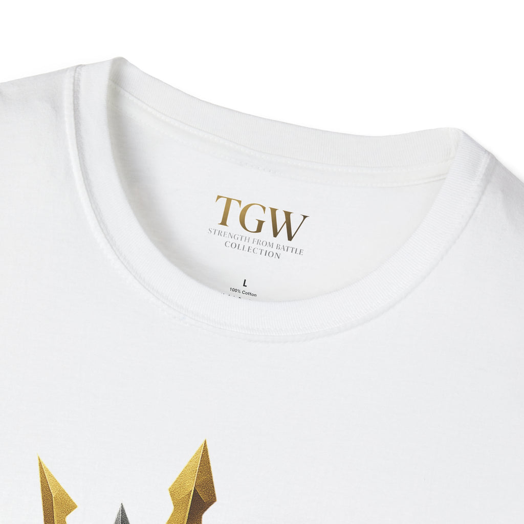 Men Gladiator T-shirt | Motivational Tee, Fitness Shirt, Gift for Him, Empowerment Apparel, Gold Crown Design