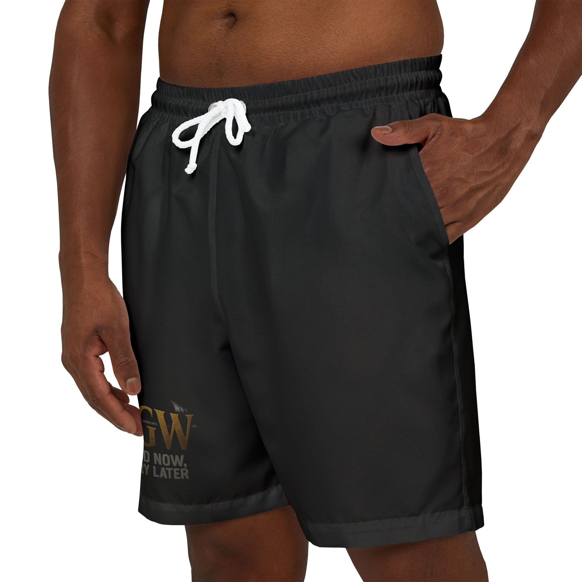 Swim Shorts - Grind Now, Glory Later, Beachwear, Swimwear, Summer Essentials, Vacation Attire, Athletic Shorts