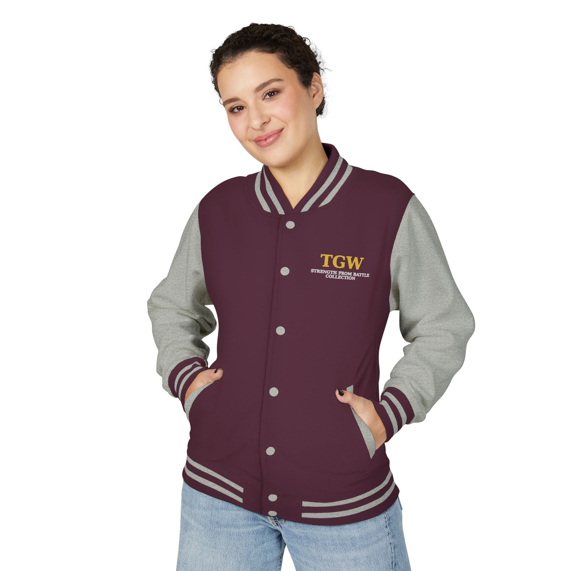 Women Heavyweight Letterman Jacket - Vintage Style Varsity Jacket for Everyday Wear, Sports Events, Graduation, Casual Outings, Team Spirit