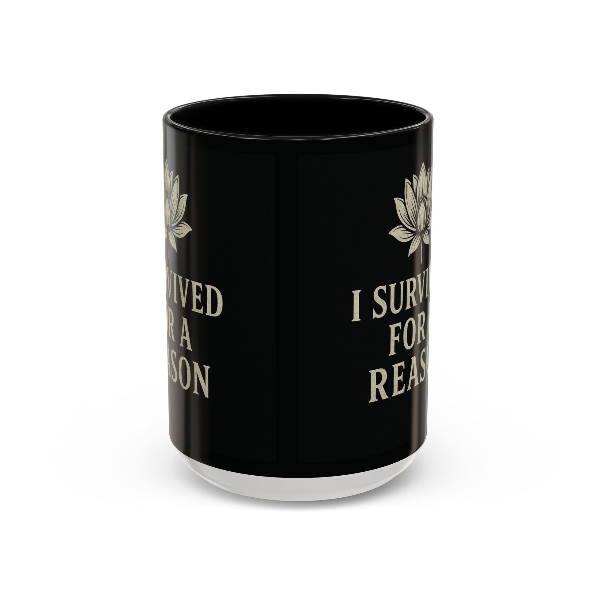 Inspirational Coffee Mug - I Survived for a Reason, Motivational Gift, Personalized Tea Cup, Positive Affirmation, Self-Care Mug