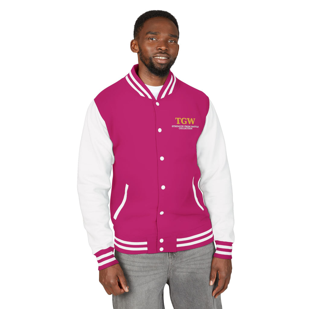 Men Heavyweight Letterman Jacket - Vintage Style Varsity Jacket for Everyday Wear, Sports Events, Graduation, Casual Outings, Team Spirit
