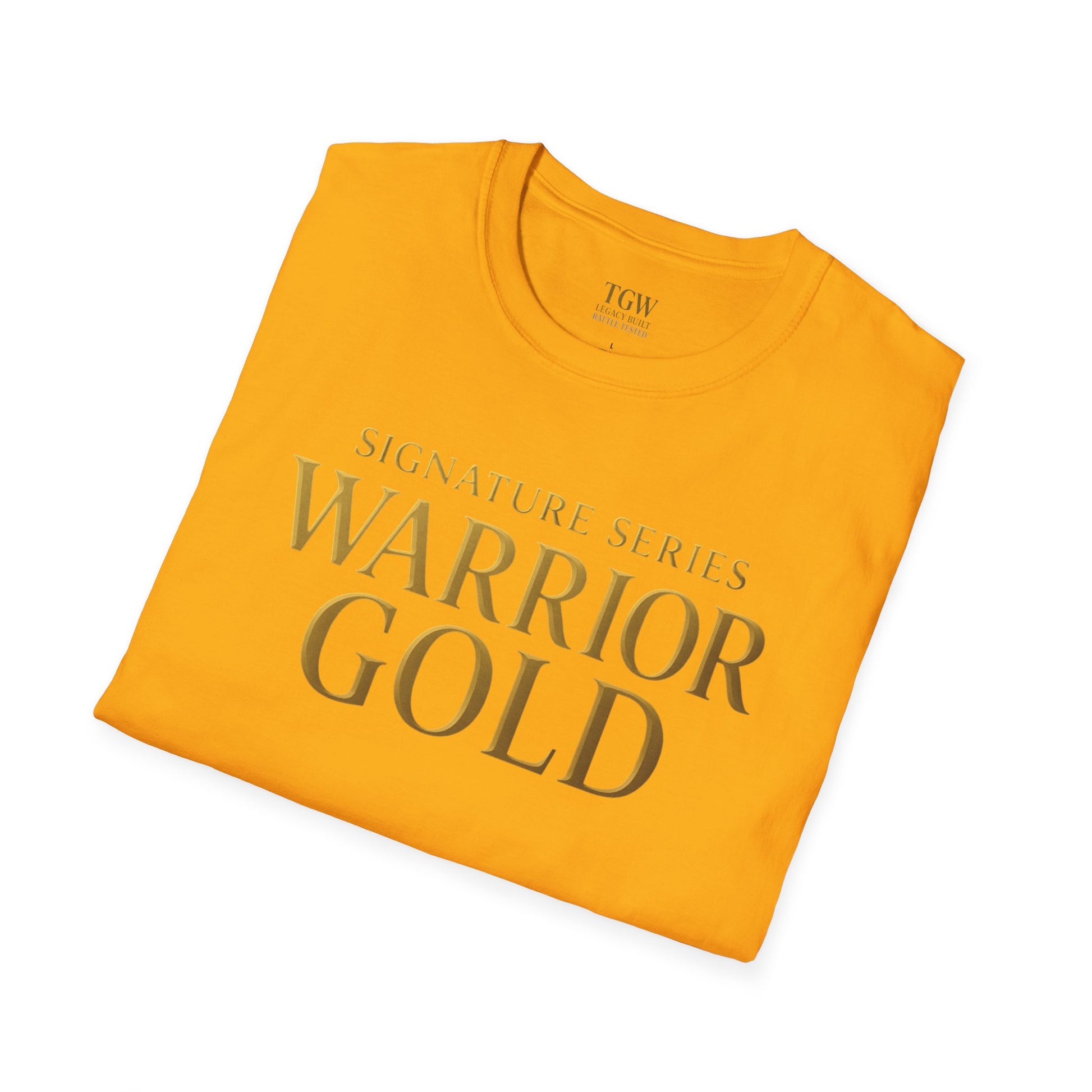 Warrior Gold Unisex Softstyle T-Shirt, Comfortable Tee, Motivational Apparel, Gift for Warriors, Casual Wear, Affirmation Shirt