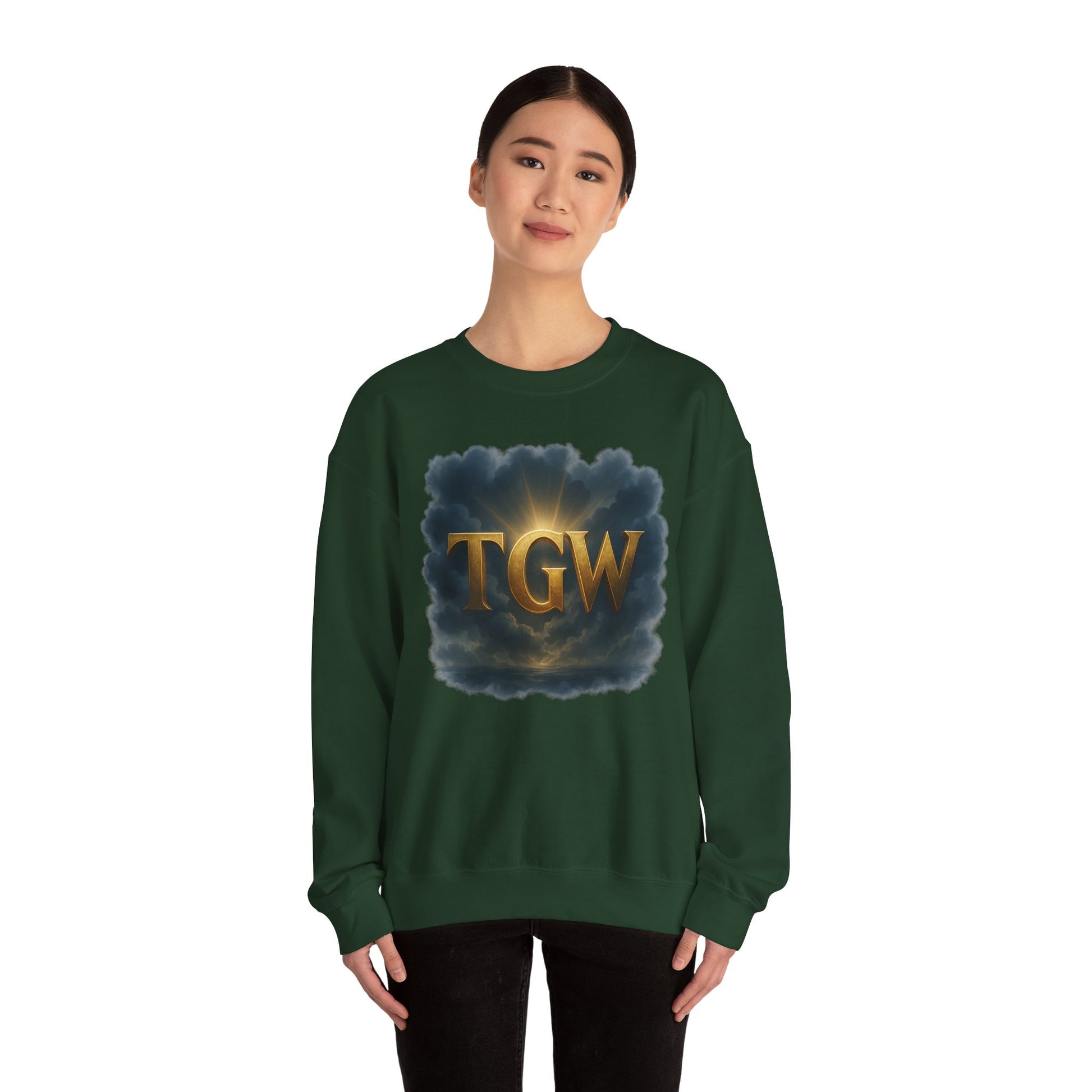 TGW Vintage Crewneck Sweatshirt, Cozy Fashion, Casual Wear, Autumn Layers, Relaxed Style