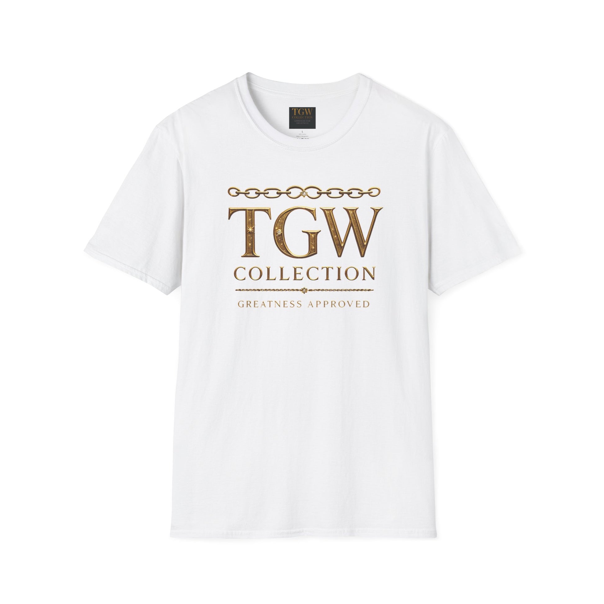 Gold Chain Text T-Shirt, Stylish Tee, Casual Wear, Motivational Shirt