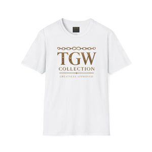 Gold Chain Text T-Shirt, Stylish Tee, Casual Wear, Motivational Shirt