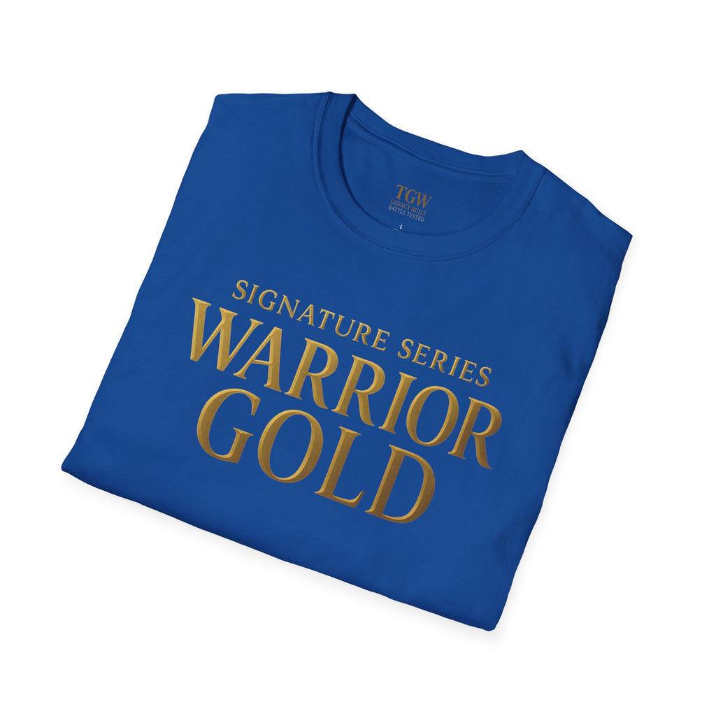 Warrior Gold Unisex Softstyle T-Shirt, Comfortable Tee, Motivational Apparel, Gift for Warriors, Casual Wear, Affirmation Shirt
