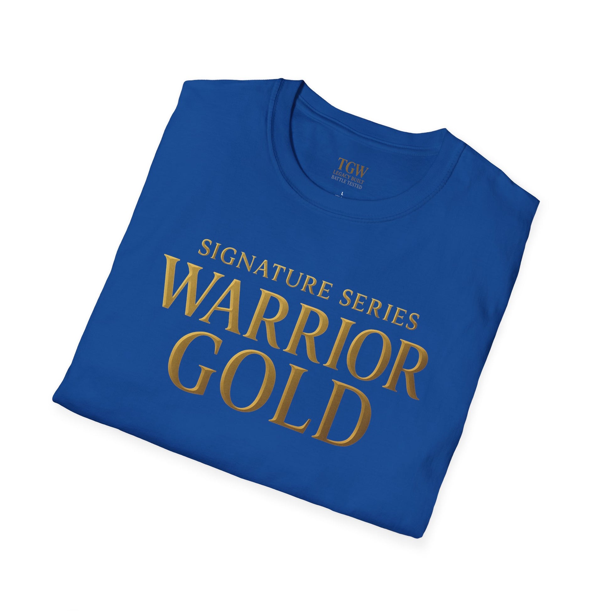 Warrior Gold Unisex Softstyle T-Shirt, Comfortable Tee, Motivational Apparel, Gift for Warriors, Casual Wear, Affirmation Shirt