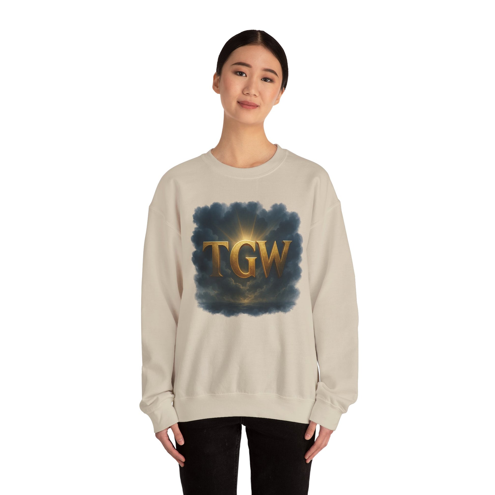 TGW Vintage Crewneck Sweatshirt, Cozy Fashion, Casual Wear, Autumn Layers, Relaxed Style