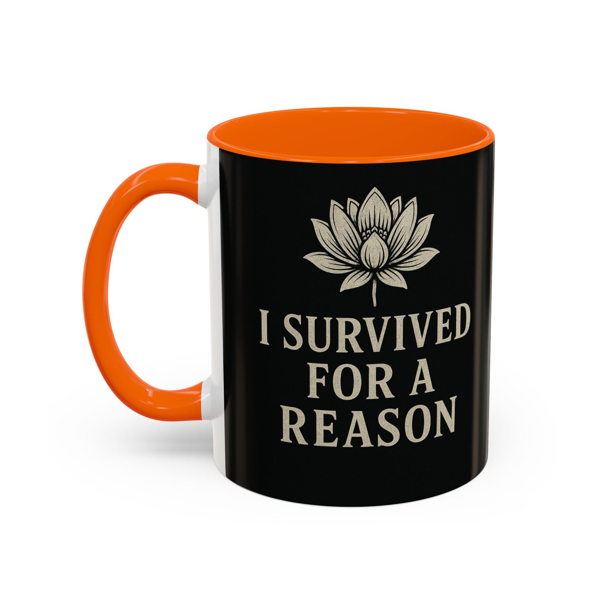 Inspirational Coffee Mug - I Survived for a Reason, Motivational Gift, Personalized Tea Cup, Positive Affirmation, Self-Care Mug
