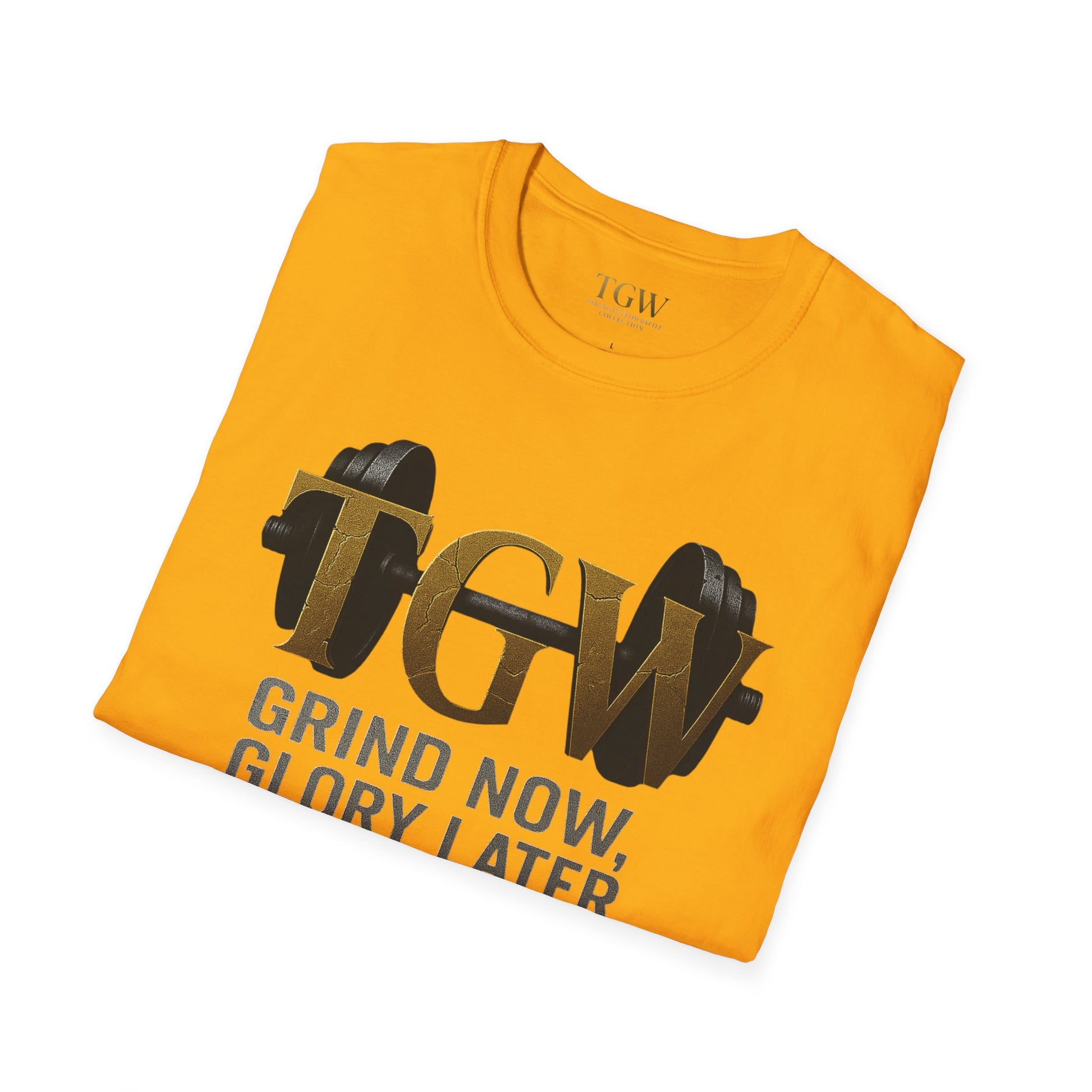 Gym Motivation T-Shirt | "Grind Now, Glory Later" | Fitness Tee, Workout Shirt, Athletic Apparel, Gift for Gym Lovers