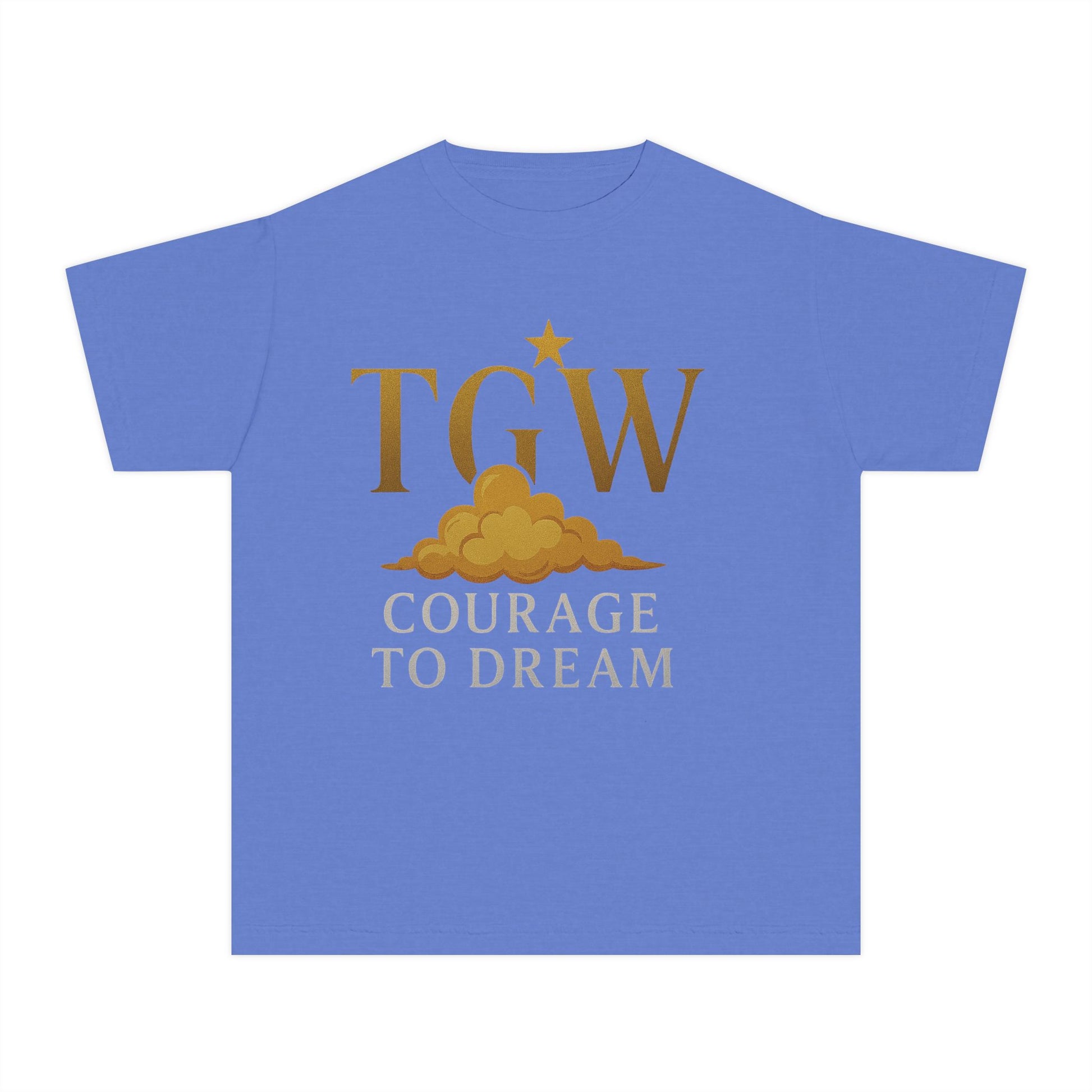 Courage to Dream Youth Midweight Tee, Inspirational Shirt, Kids Motivational Apparel, Dream Big Tee, Gifts for Young Dreamers