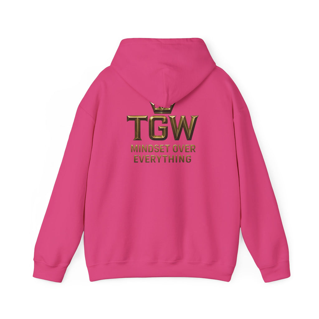 TGW Collection Hooded Sweatshirt: Mindset Over Everything, Style, Cozy Fashion, Gift Idea, Casual, Street-wear