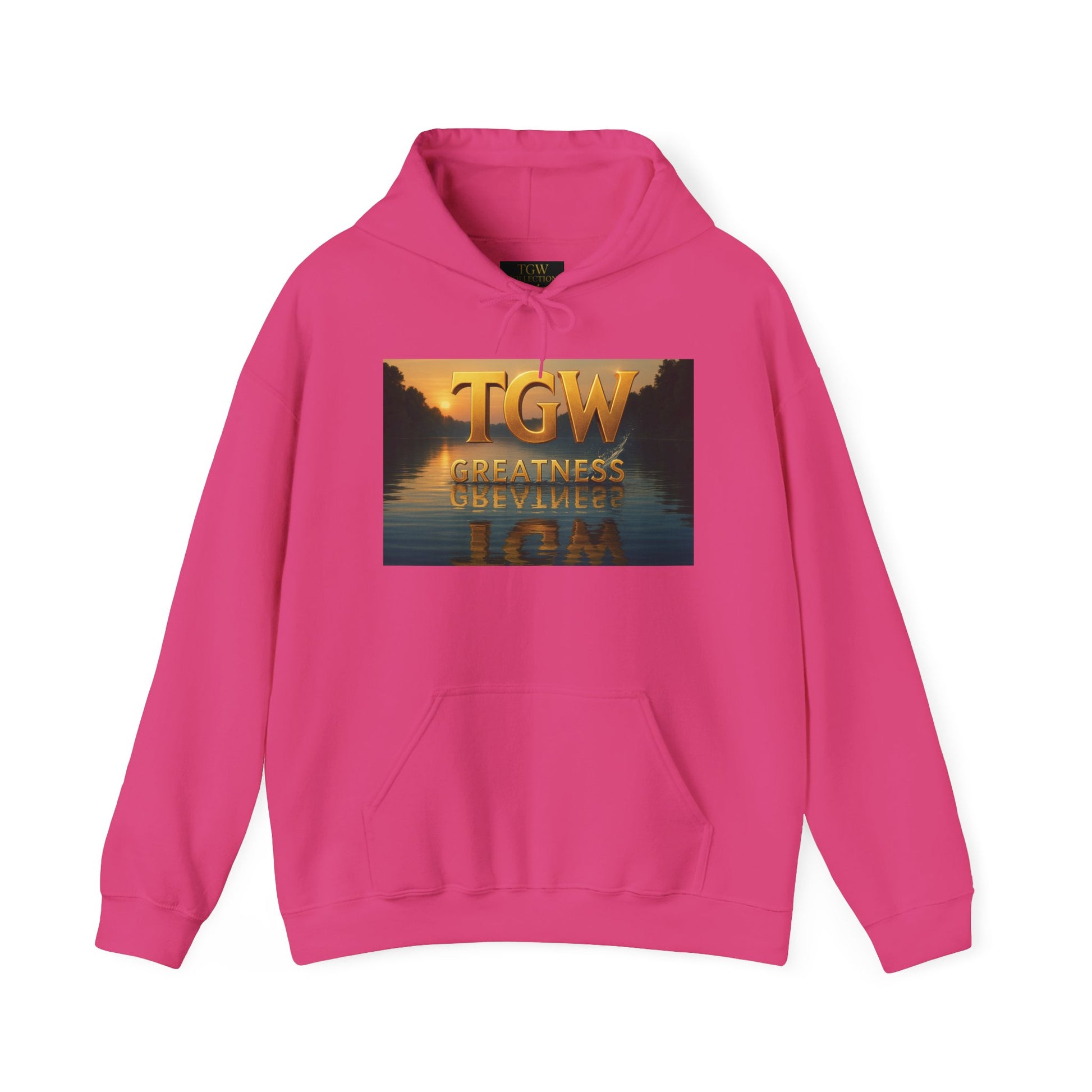 Inspirational Hooded Sweatshirt - TGW Greatness Over Everything - Cozy Gift for Motivational Souls, Layering, Casual Wear