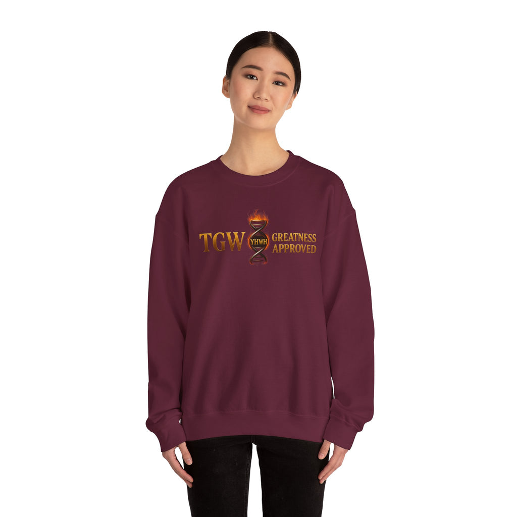 Greatness Approved Sweatshirt, Cozy Sweatshirt, Inspirational Crew neck, Gift for Dreamers, Winter Essentials, Motivational Apparel