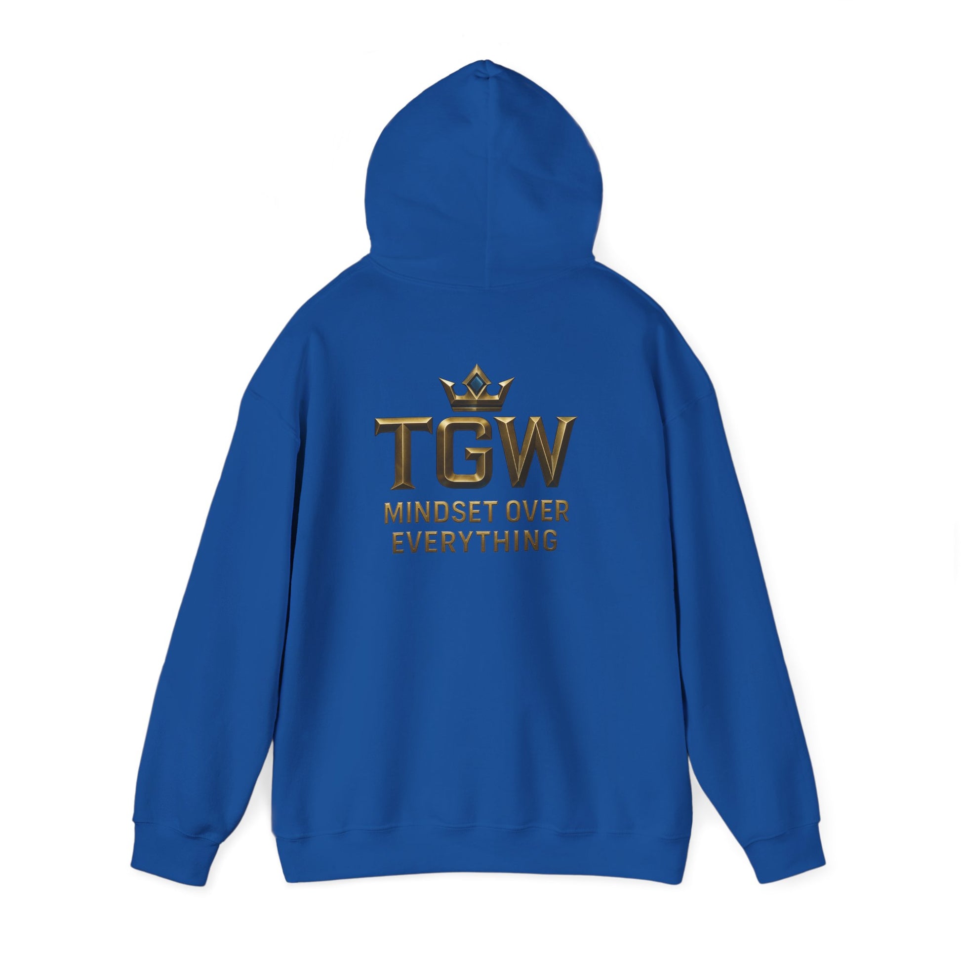 TGW Collection Hooded Sweatshirt: Mindset Over Everything, Style, Cozy Fashion, Gift Idea, Casual, Street-wear