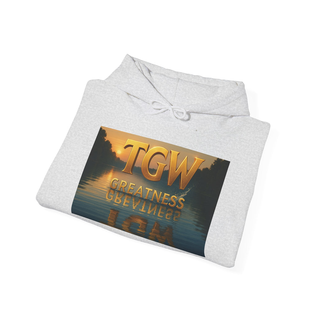 Inspirational Hooded Sweatshirt - TGW Greatness Over Everything - Cozy Gift for Motivational Souls, Layering, Casual Wear