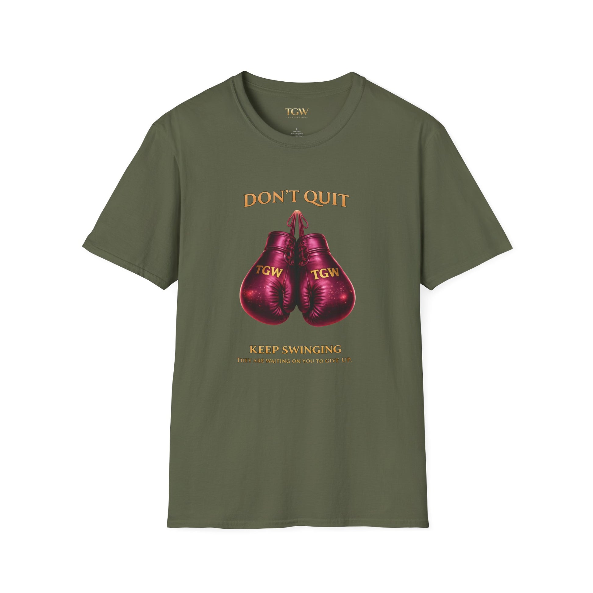 TGW Collection Plum & Gold Boxing Gloves Softstyle T-Shirt