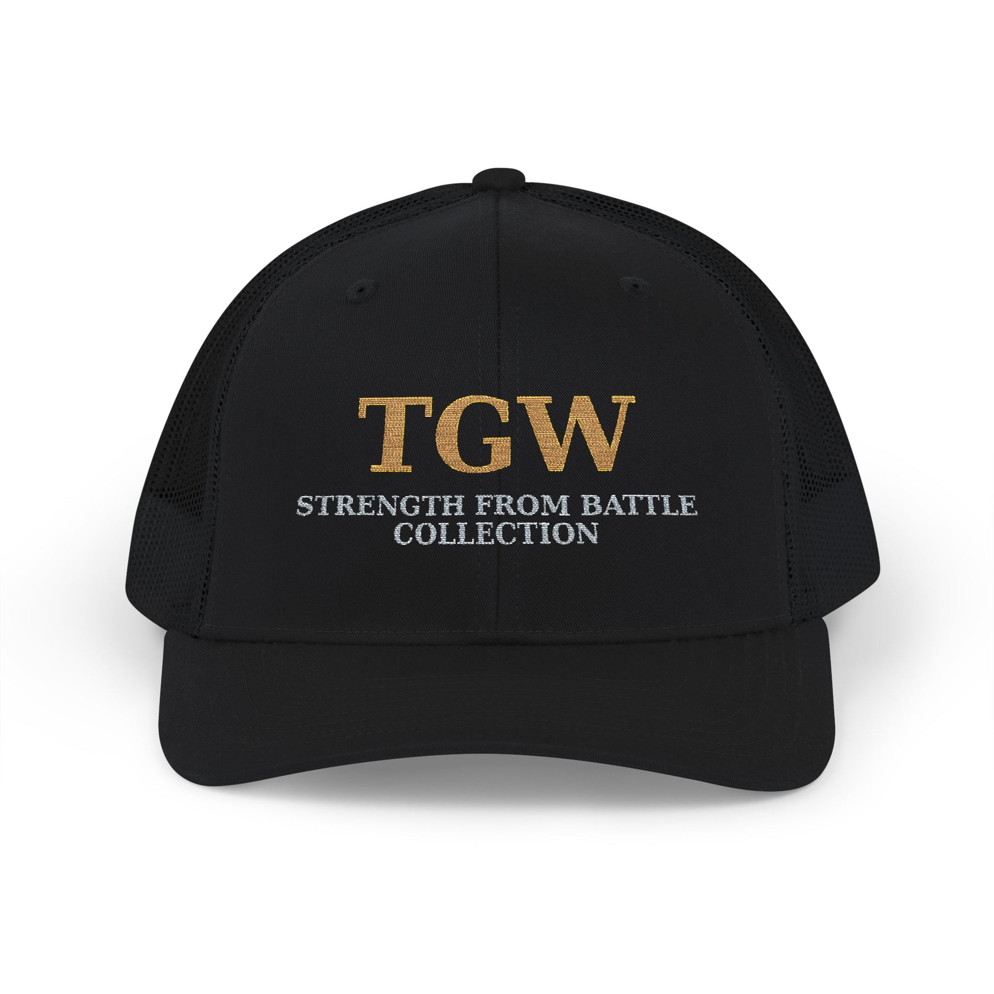Embroidered Snapback Trucker Cap - Strength from Battle Collection, Adjustable Hat for Outdoors, Sportswear, Trendy Gift