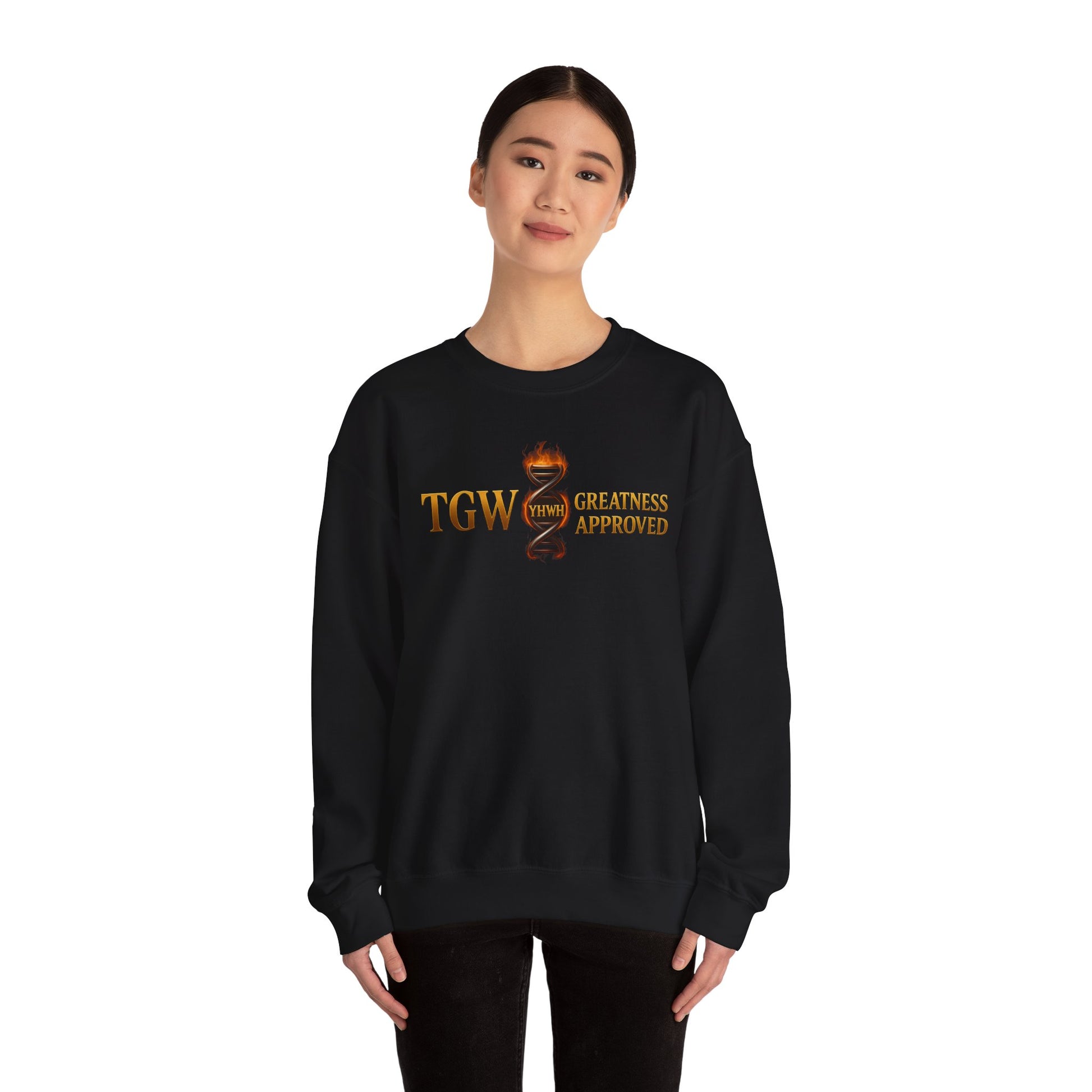 Greatness Approved Sweatshirt, Cozy Sweatshirt, Inspirational Crew neck, Gift for Dreamers, Winter Essentials, Motivational Apparel