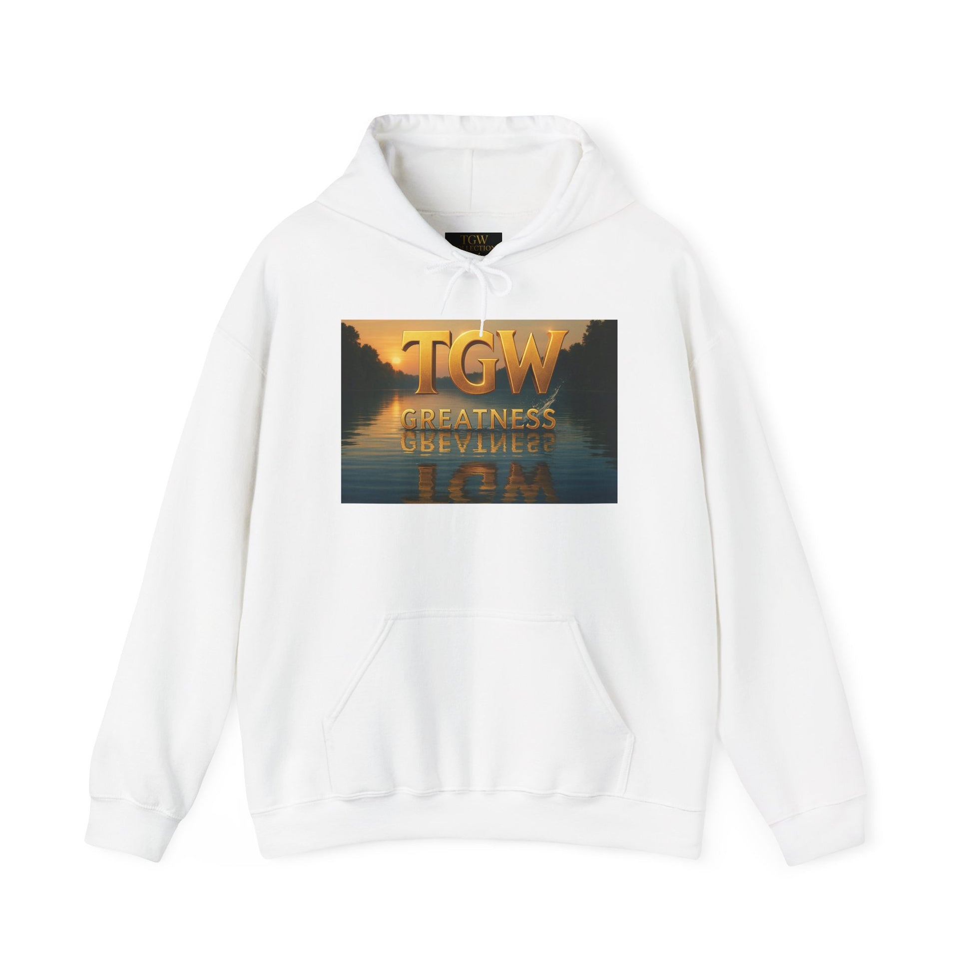 Inspirational Hooded Sweatshirt - TGW Greatness Over Everything - Cozy Gift for Motivational Souls, Layering, Casual Wear