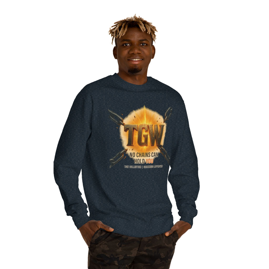 Empowering Crewneck Sweatshirt - "No Chains Can Hold You"
