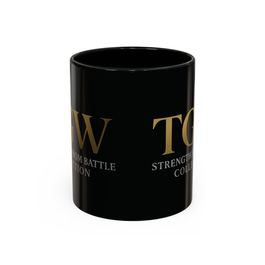 Empowering Accent Coffee Mug - Strength from Battle Collection, Motivational Gift, Coffee Cup, Inspirational Mug, Tea Gift Idea