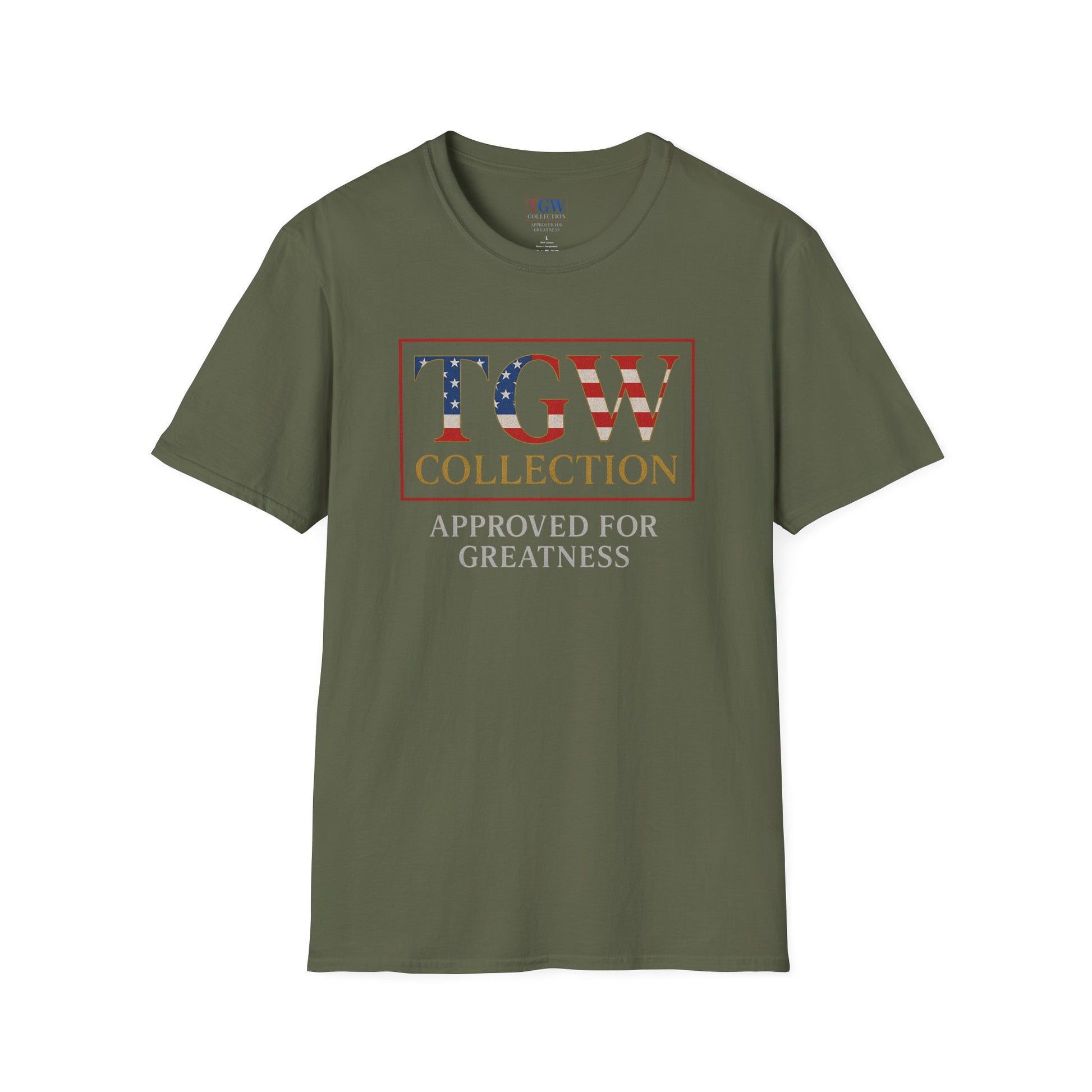 Soft style T-Shirt: TGW Collection, Approved for Greatness - Comfortable Apparel for Everyday, Gifts for Friends, USA Pride
