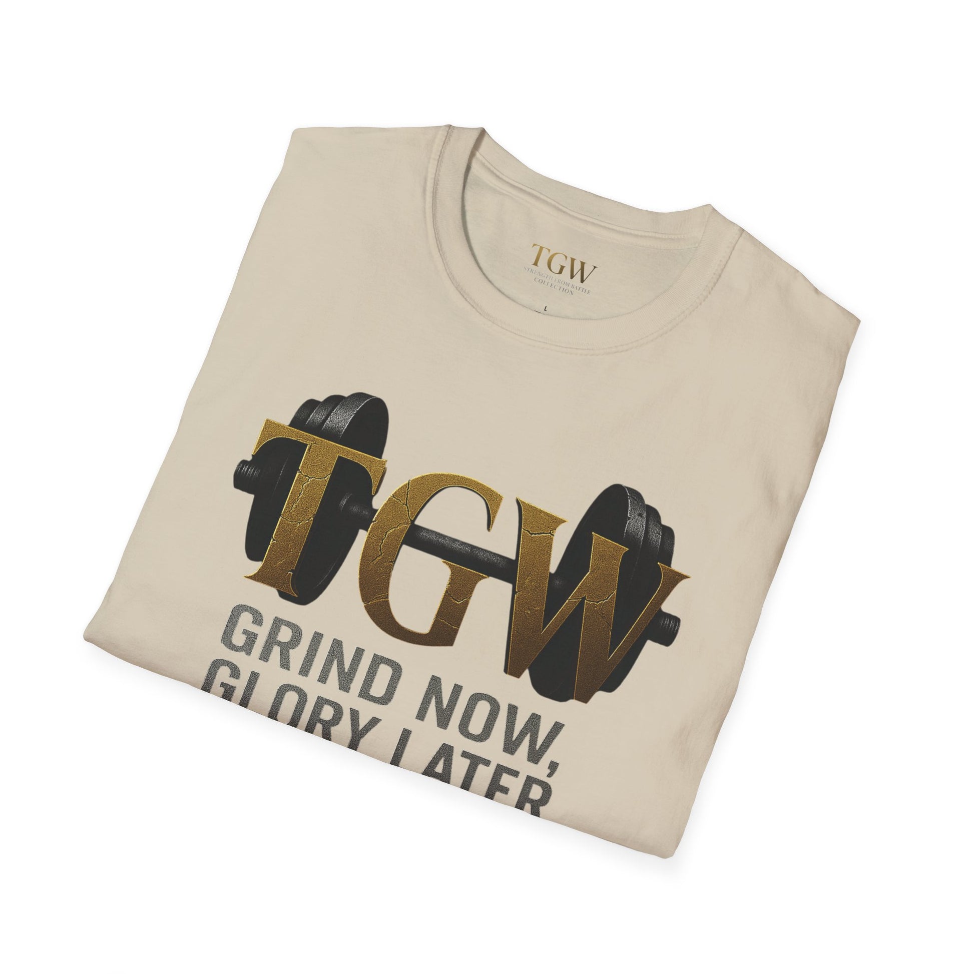 Gym Motivation T-Shirt | "Grind Now, Glory Later" | Fitness Tee, Workout Shirt, Athletic Apparel, Gift for Gym Lovers
