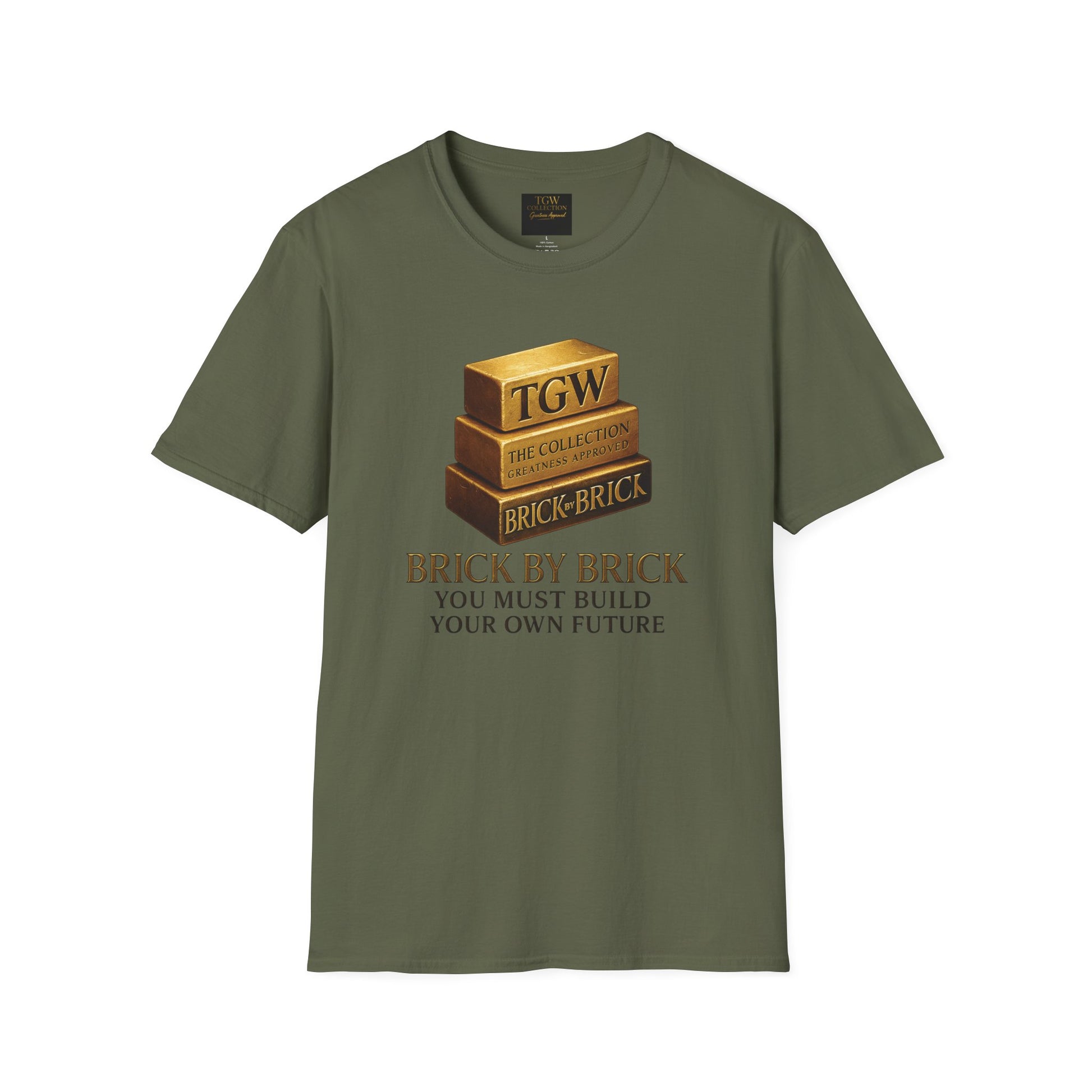 Brick by Brick T-Shirt — You Must Build Your Own Future  Motivational Tee