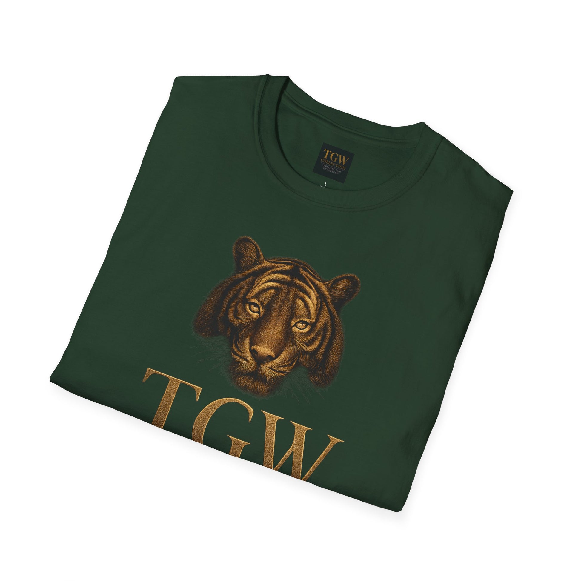 Tiger Head Softstyle T-Shirt | Casual Wear, Wild Animal Tee, Fashion Statement, Unique Design