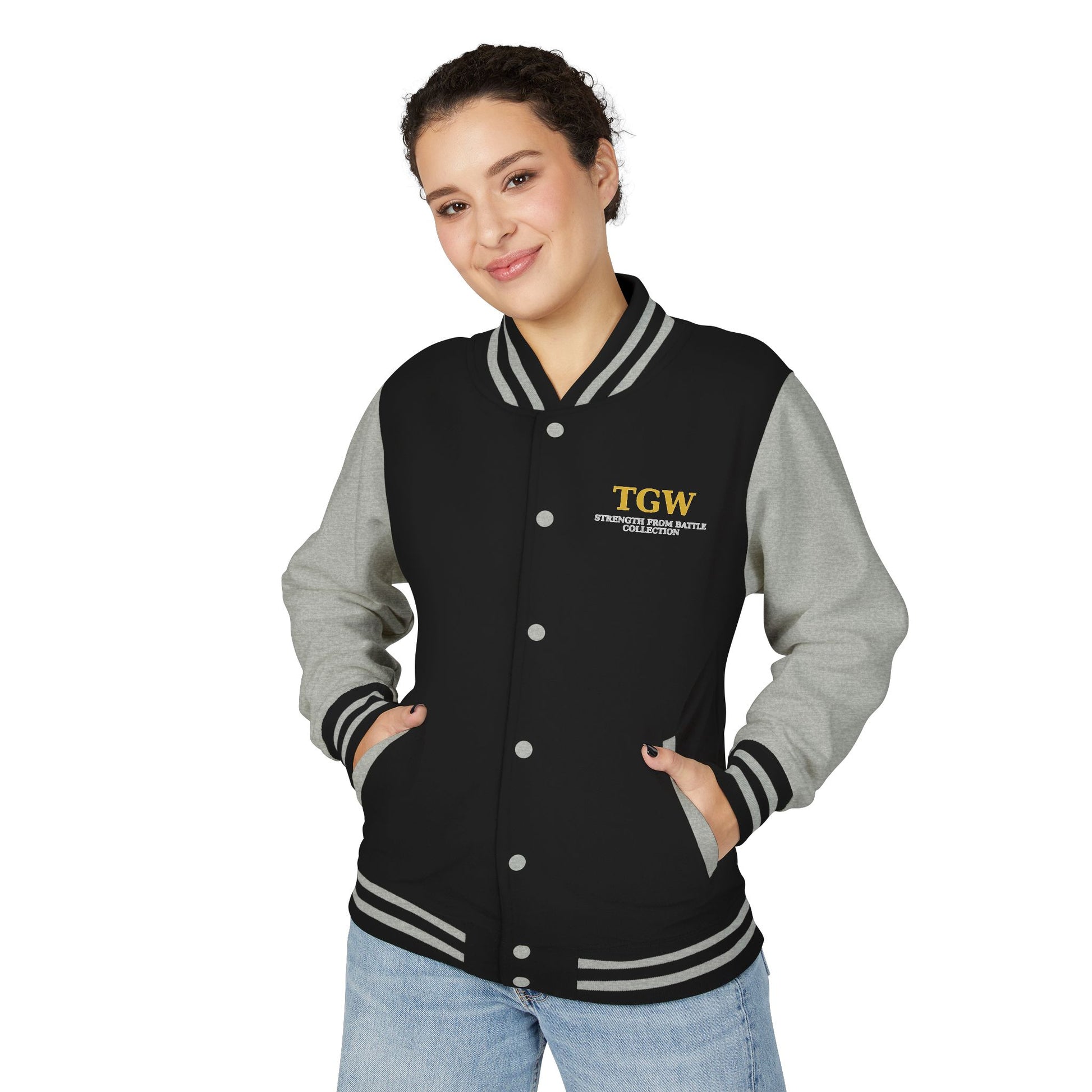 Women Heavyweight Letterman Jacket - Vintage Style Varsity Jacket for Everyday Wear, Sports Events, Graduation, Casual Outings, Team Spirit