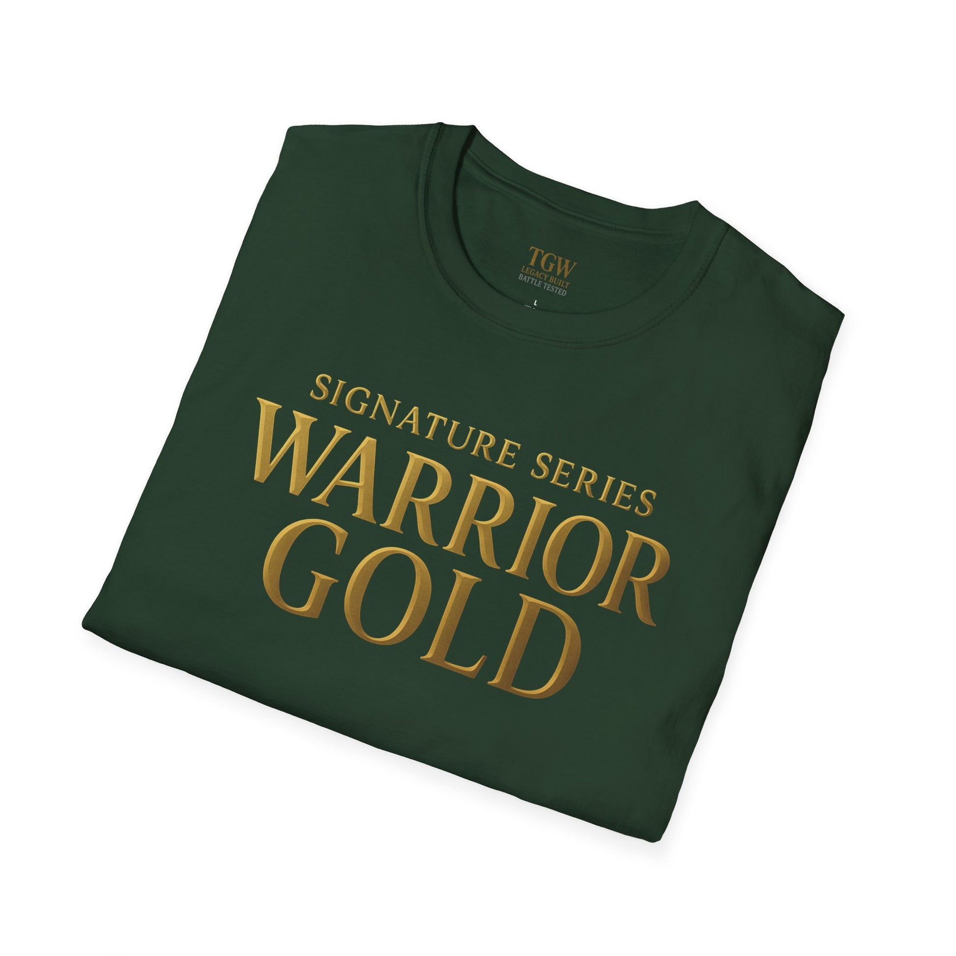 Warrior Gold Unisex Softstyle T-Shirt, Comfortable Tee, Motivational Apparel, Gift for Warriors, Casual Wear, Affirmation Shirt