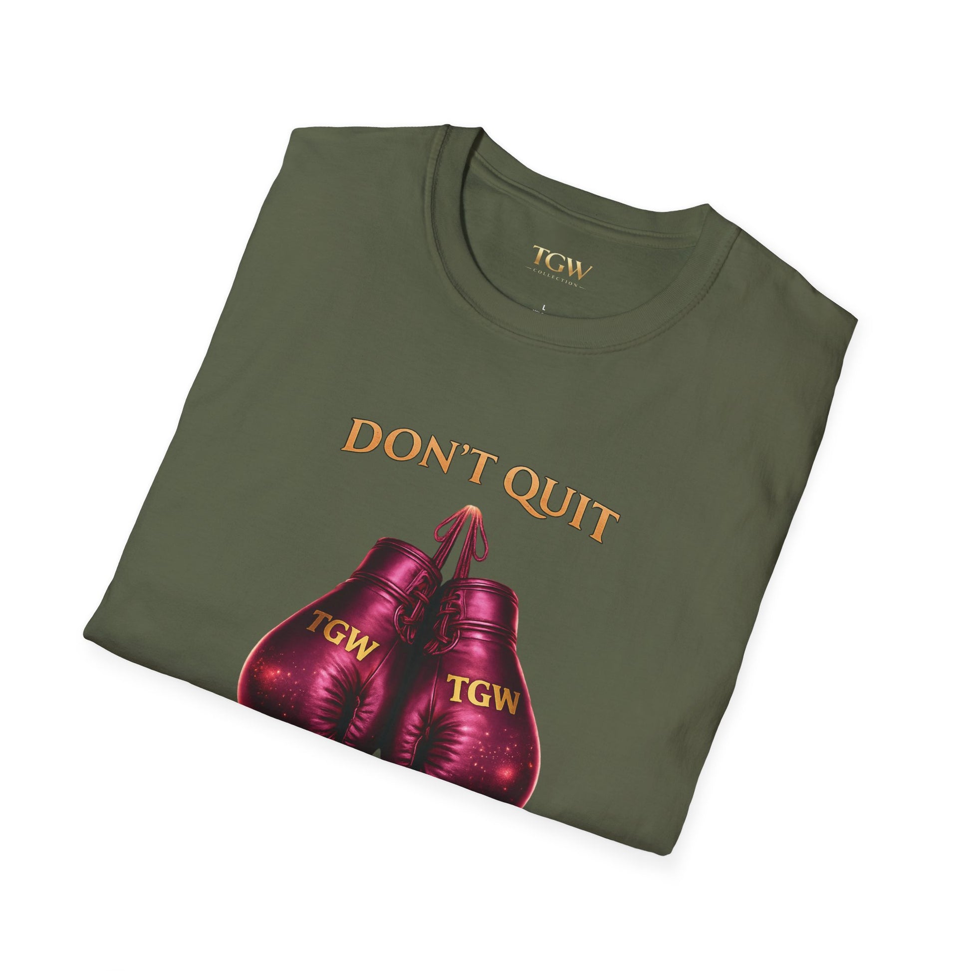 TGW Collection Plum & Gold Boxing Gloves Softstyle T-Shirt