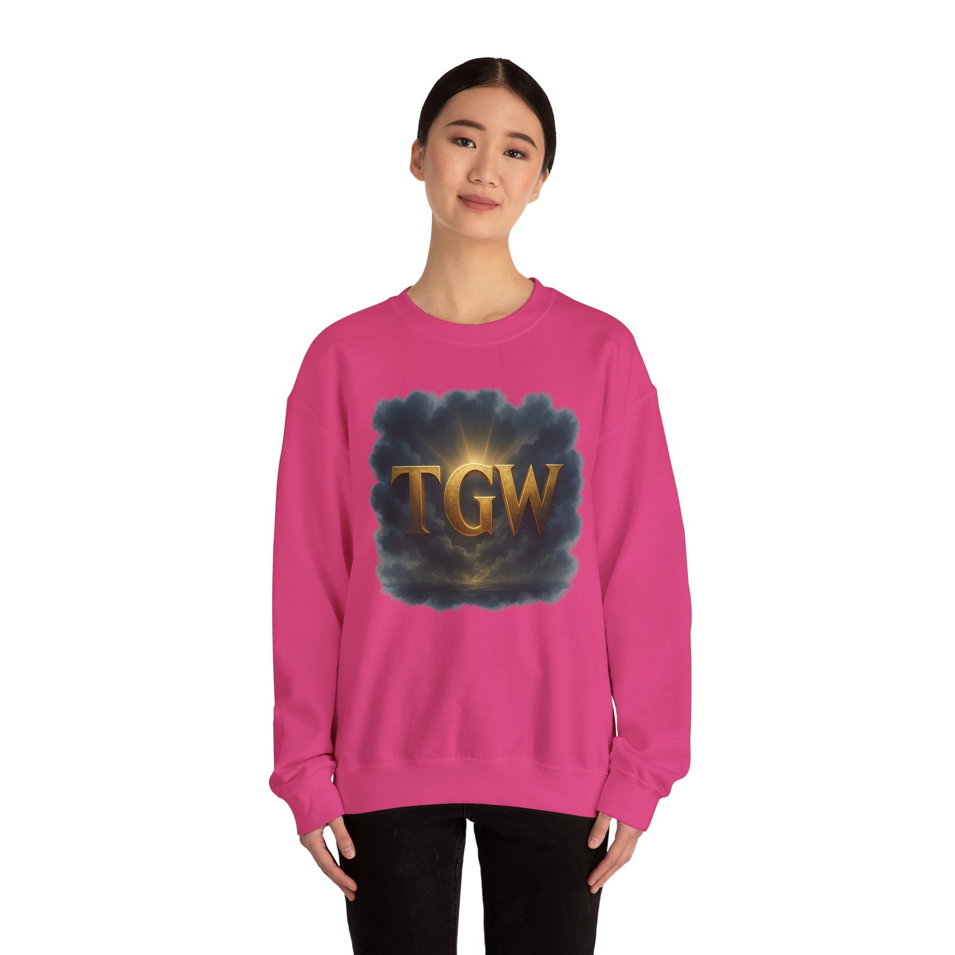 TGW Vintage Crewneck Sweatshirt, Cozy Fashion, Casual Wear, Autumn Layers, Relaxed Style