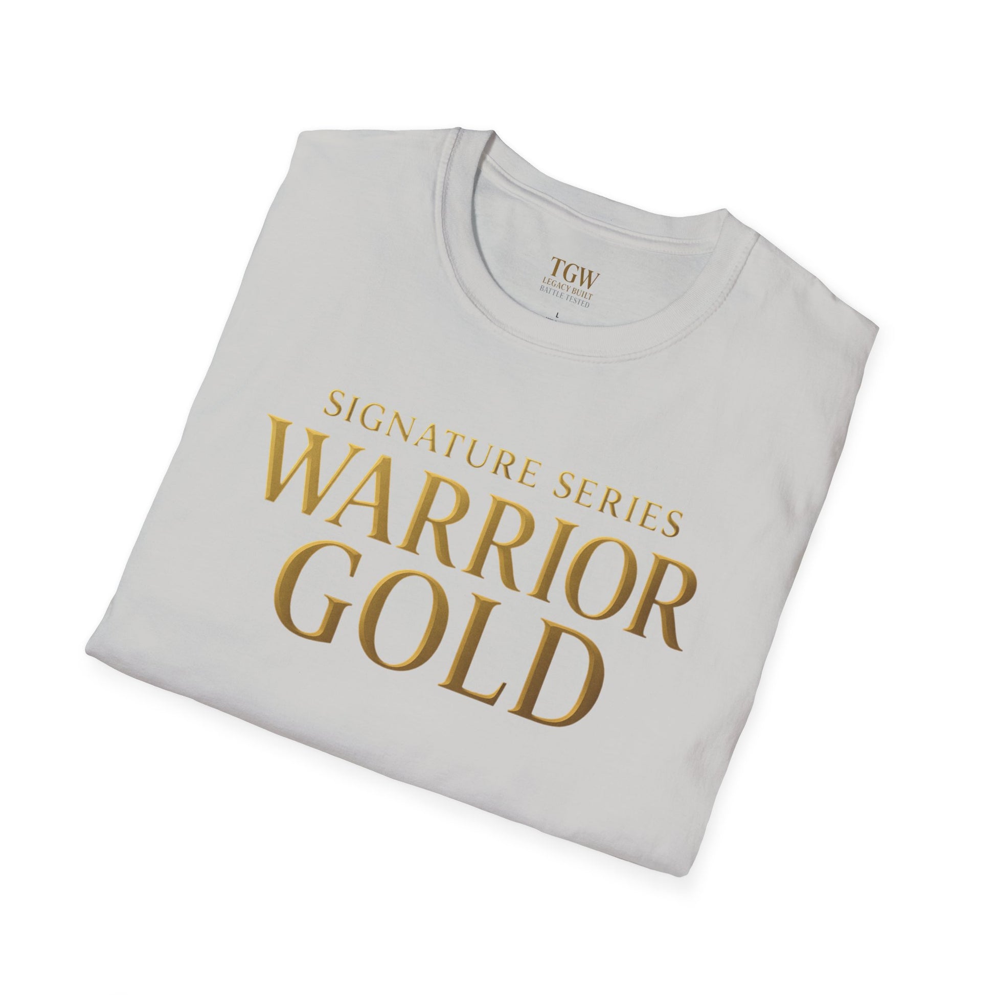 Warrior Gold Unisex Softstyle T-Shirt, Comfortable Tee, Motivational Apparel, Gift for Warriors, Casual Wear, Affirmation Shirt