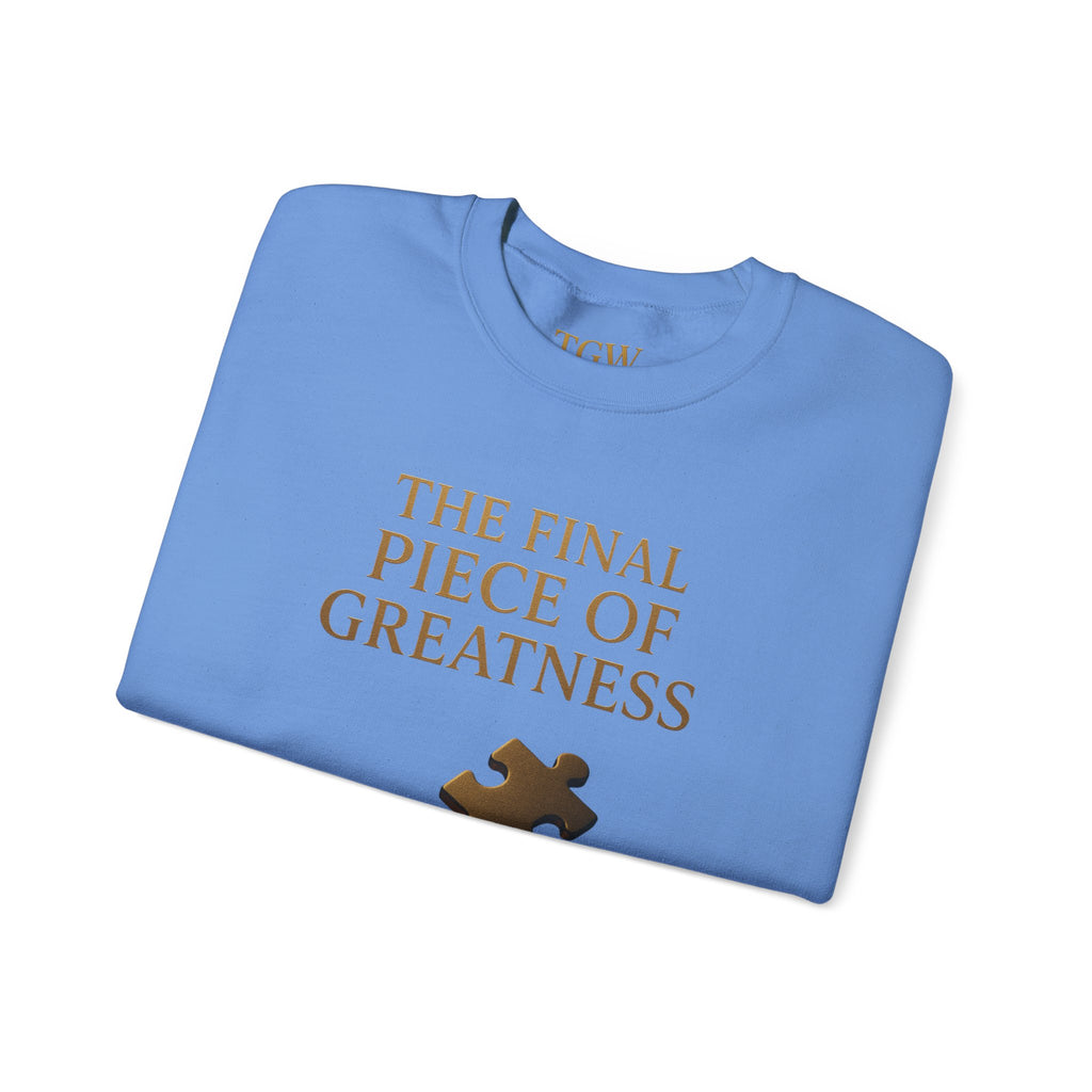 Puzzle Piece Inspirational Sweatshirt, Motivational Crewneck, Gift for Dreamers, Casual Wear, Perfect for Celebrations