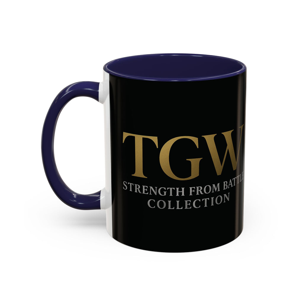 Empowering Accent Coffee Mug - Strength from Battle Collection, Motivational Gift, Coffee Cup, Inspirational Mug, Tea Gift Idea
