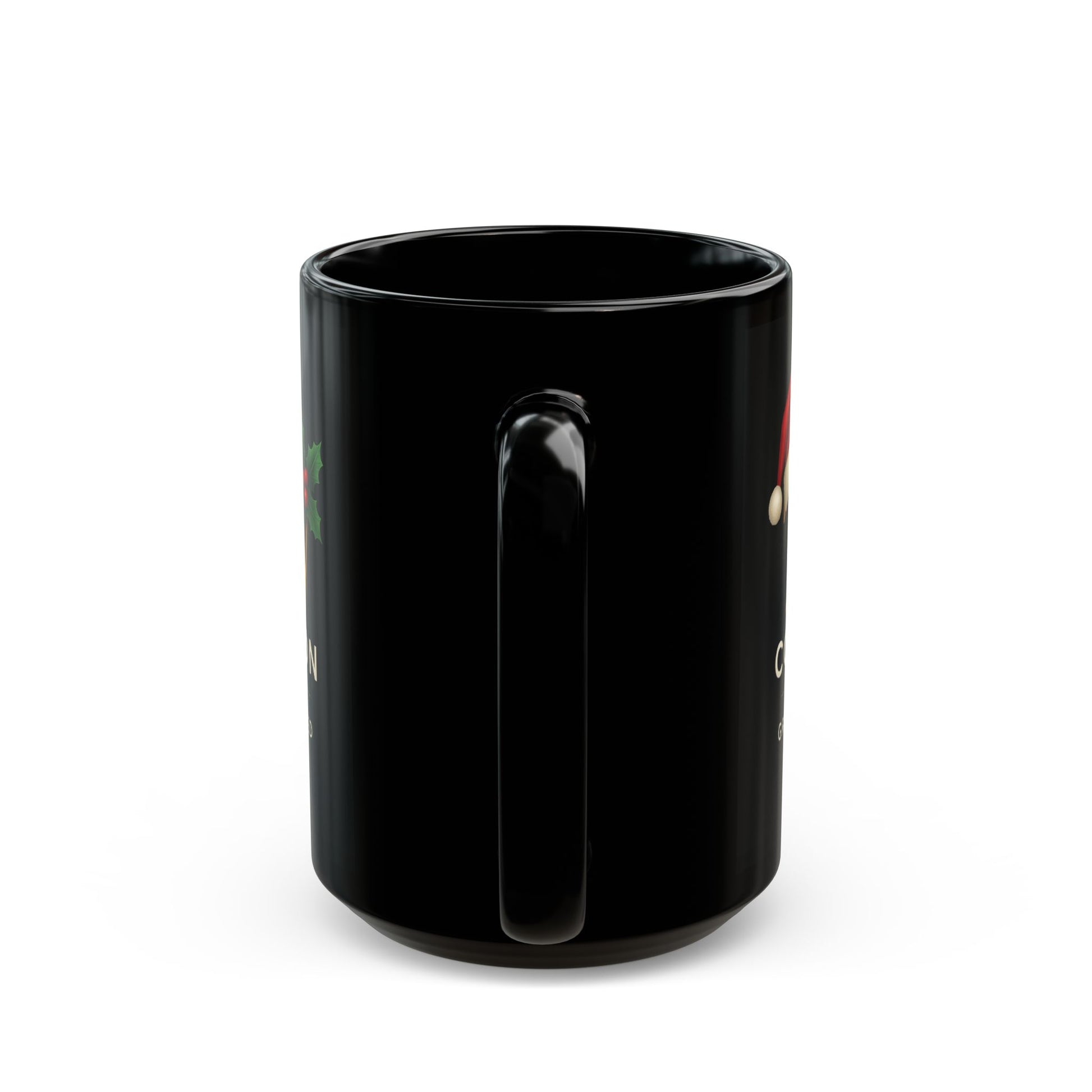 Black Christmas Mug, Holiday Coffee Cup, Xmas Gift, Festive Drinkware, Seasonal Mug, Greatness Approved