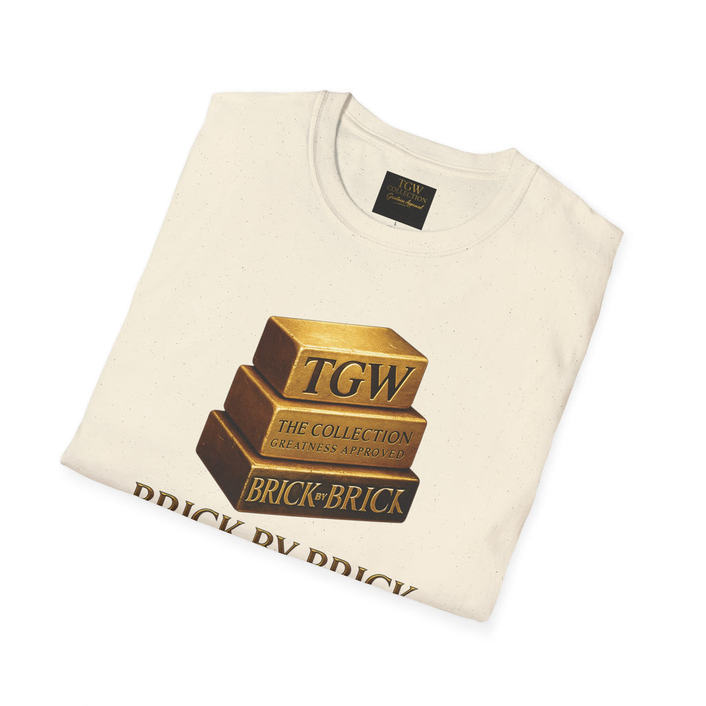 Brick by Brick T-Shirt — You Must Build Your Own Future  Motivational Tee