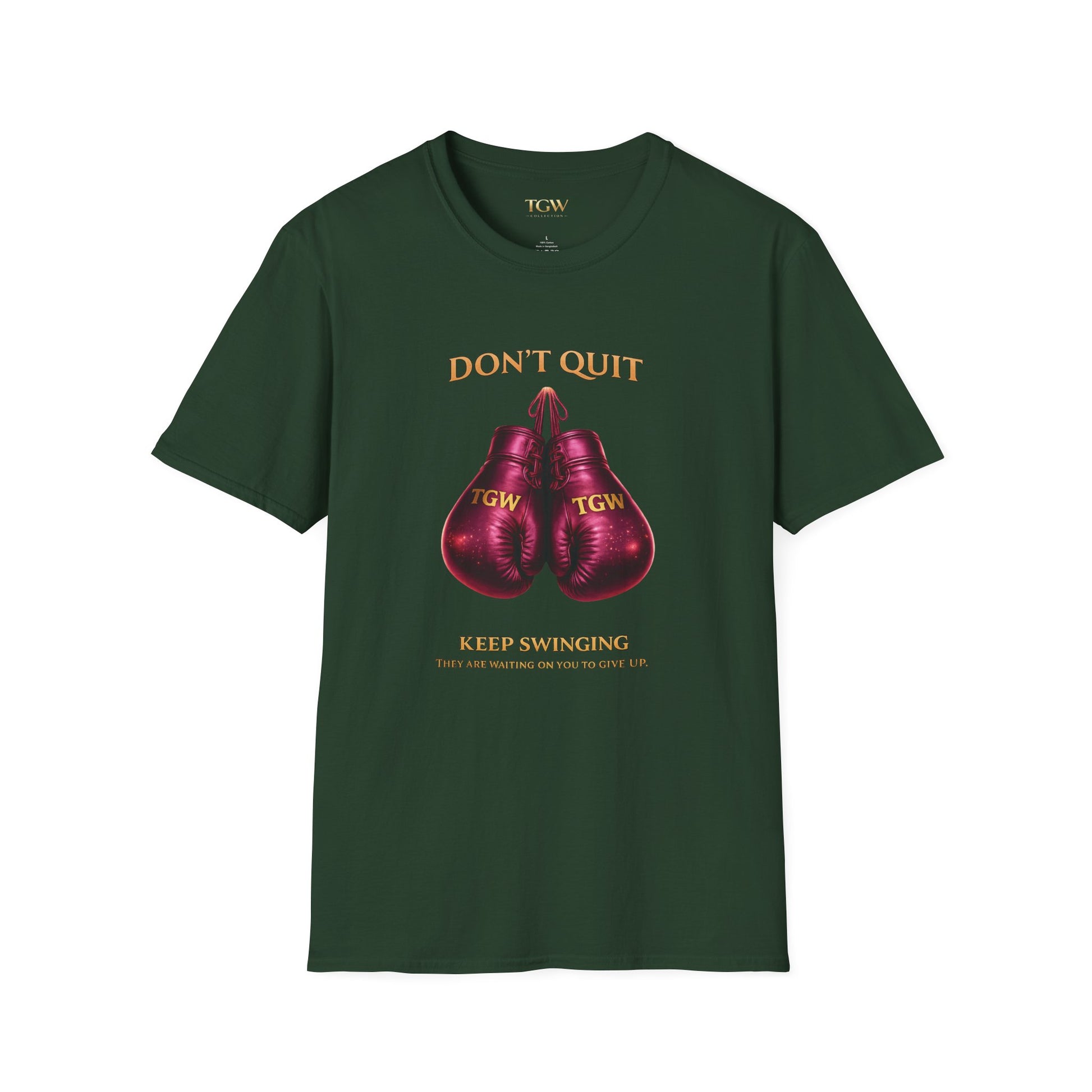 TGW Collection Plum & Gold Boxing Gloves Softstyle T-Shirt